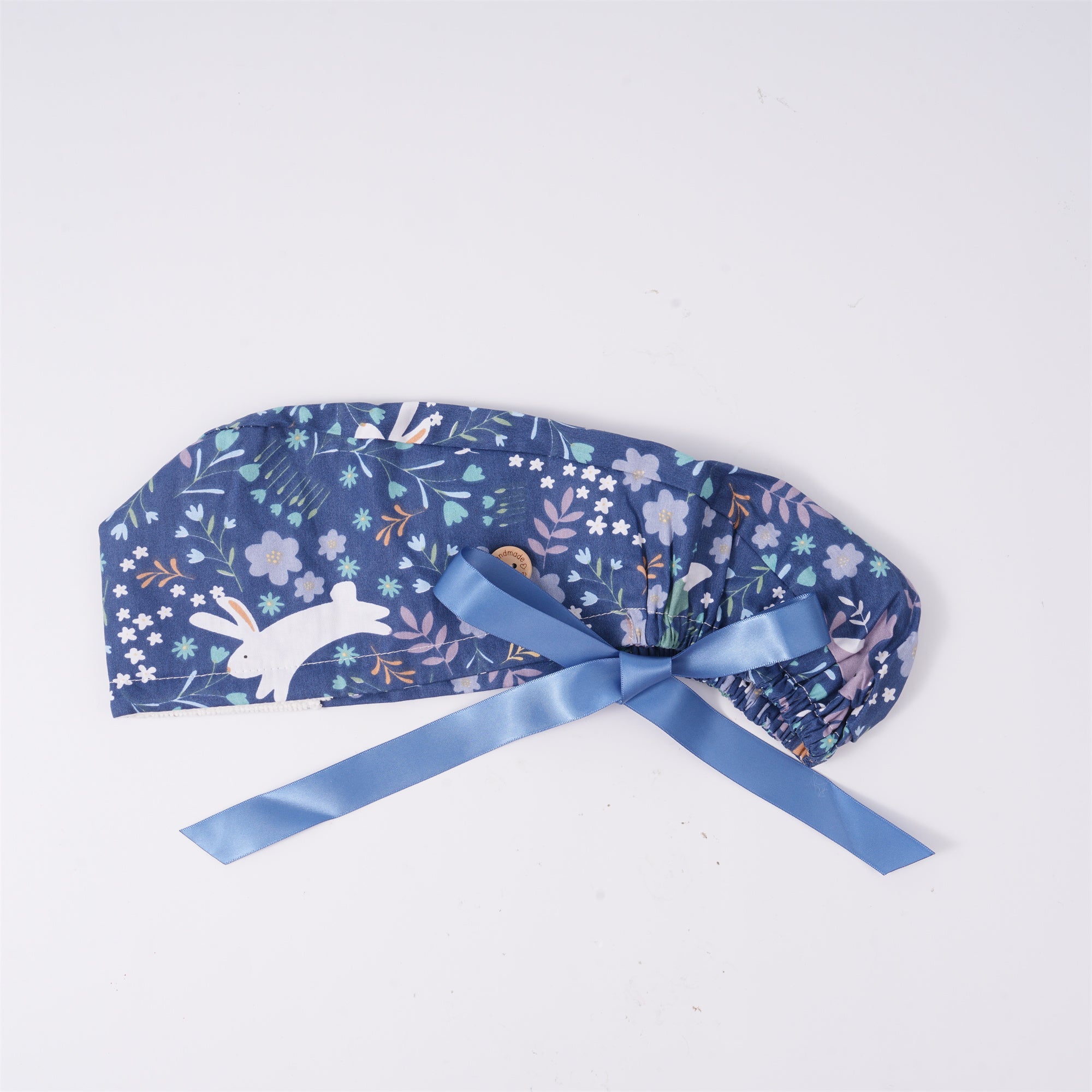 Wildflowers Animal Ponytail Scrub Cap,Navy Cotton OR Hat