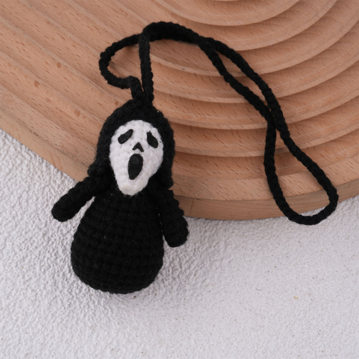Halloween Ghost Killer Crochet Car Mirror Hanging