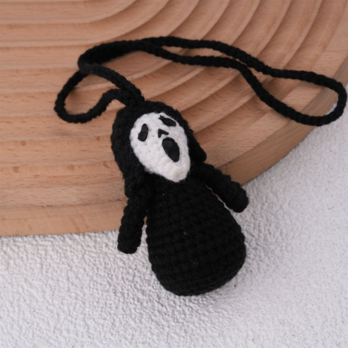 Halloween Ghost Killer Crochet Car Mirror Hanging