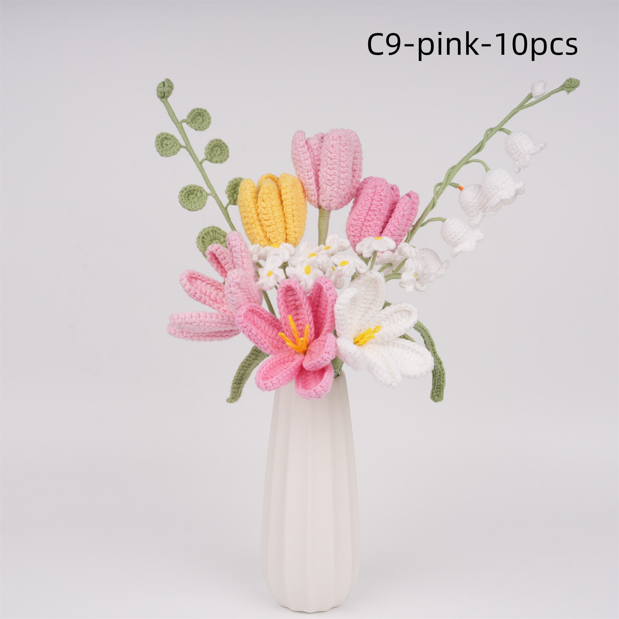 Crochet Tulip Flower: Handmade Desk Decoration, Wedding Accessory