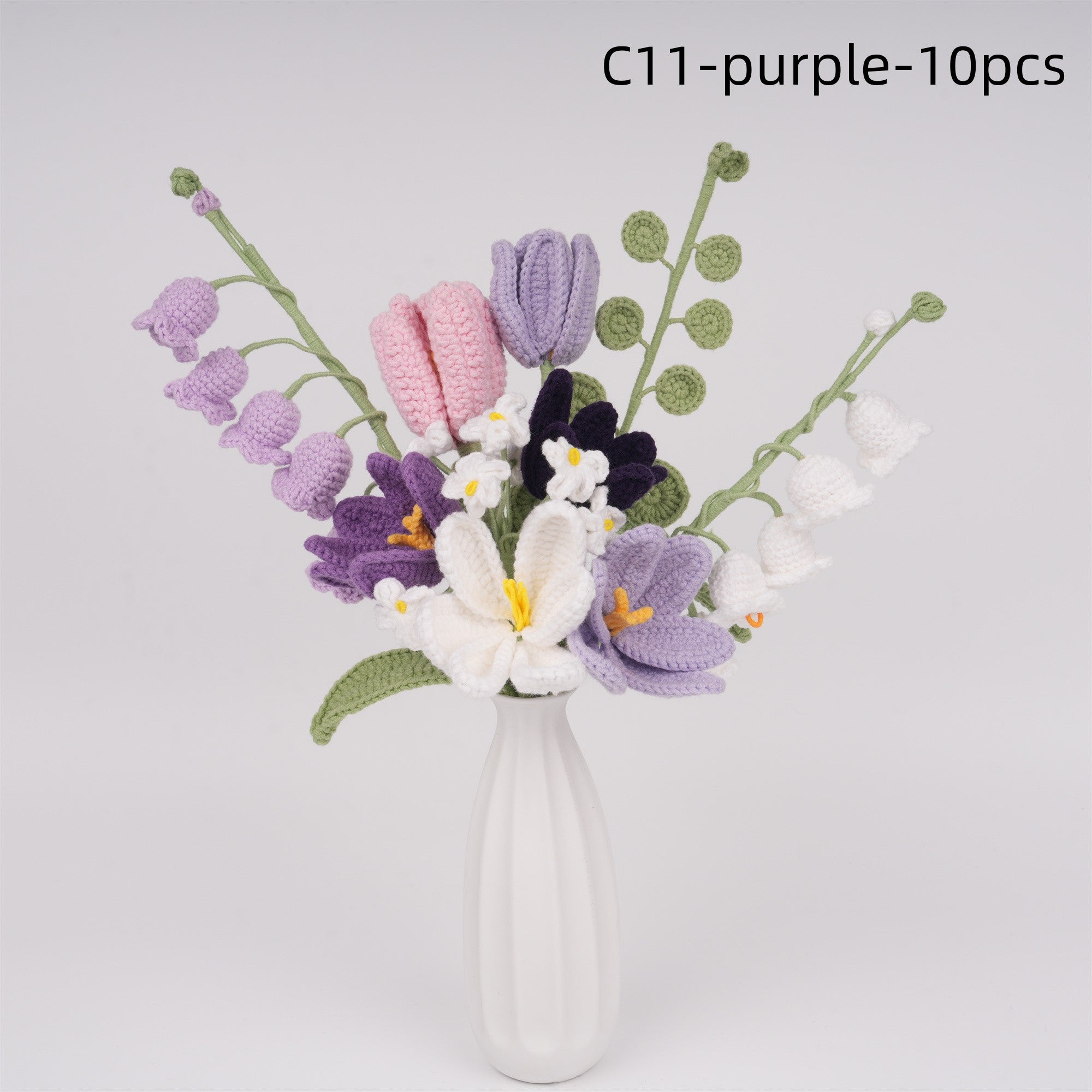 Crochet Tulip Flower: Handmade Desk Decoration, Wedding Accessory