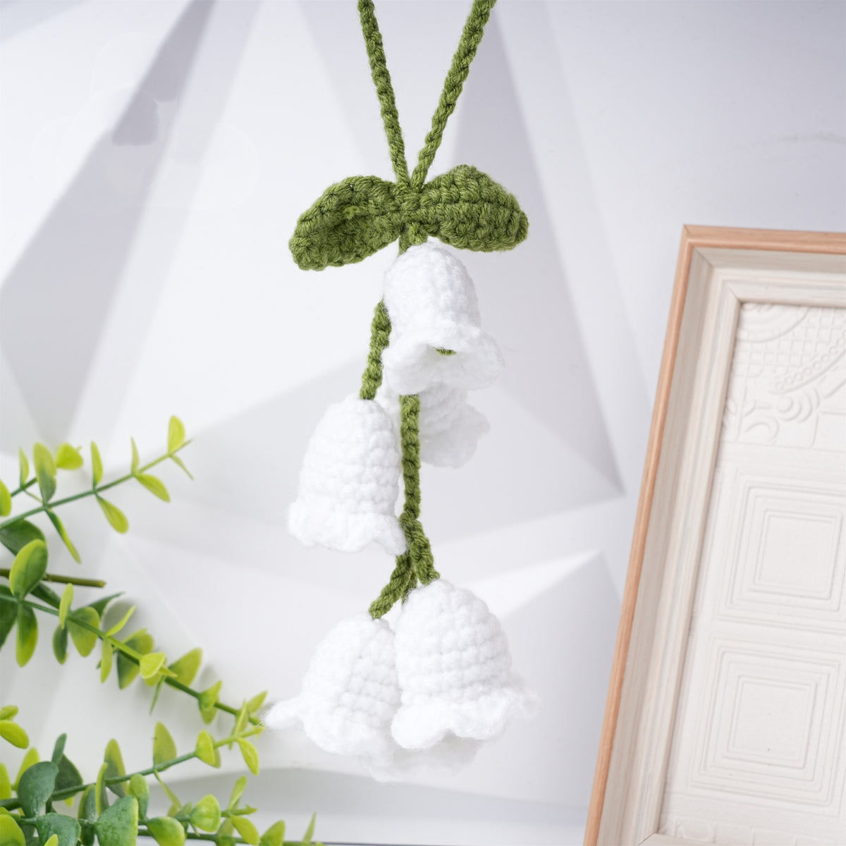 White Lily of the Valley Flowers Crochet Ornament