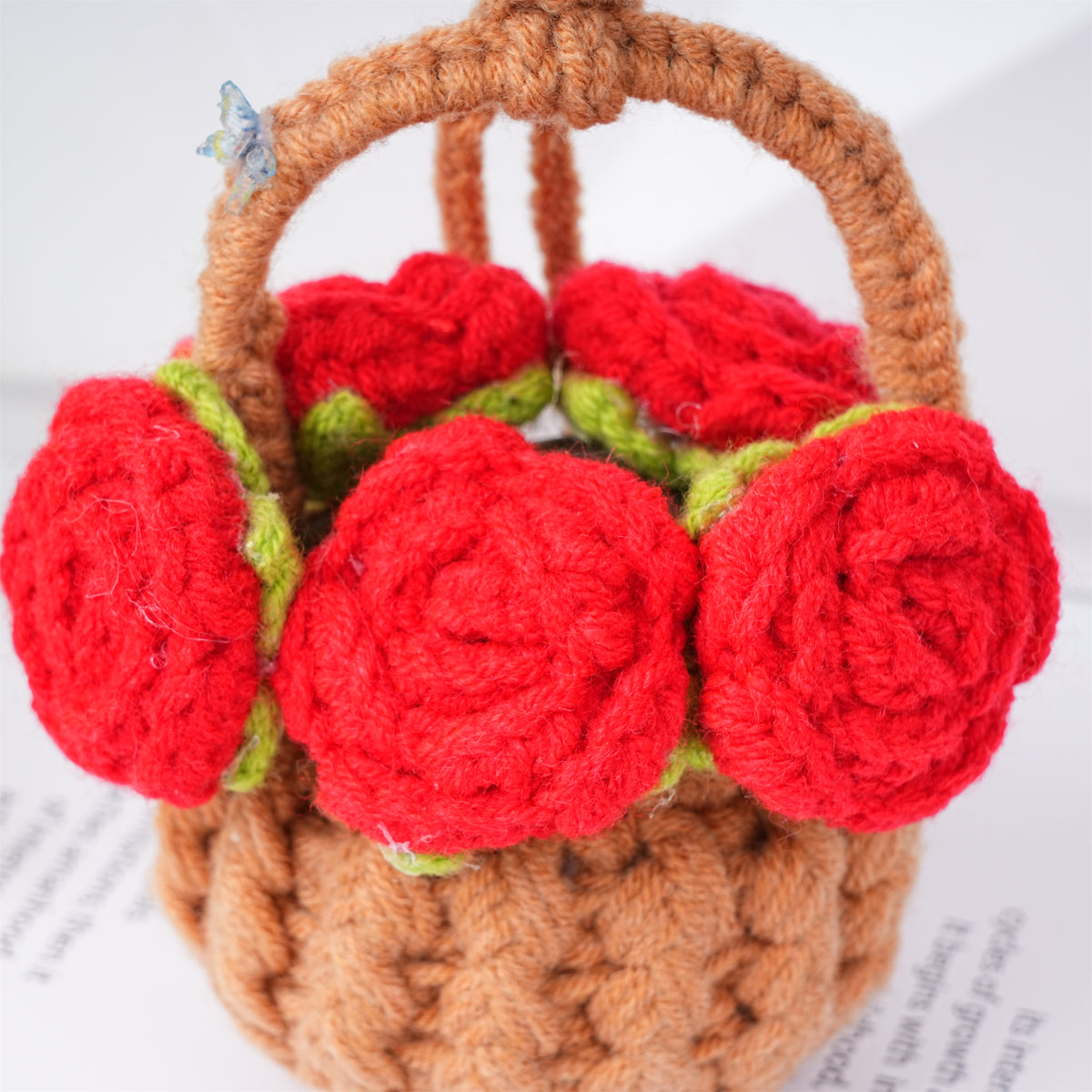 Crochet Flowers Basket Hanging,Fall Home Decor
