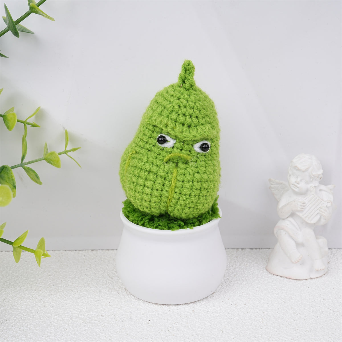 Handmade Crochet Mini Plants vs. Zombies Flower Pot Ornament