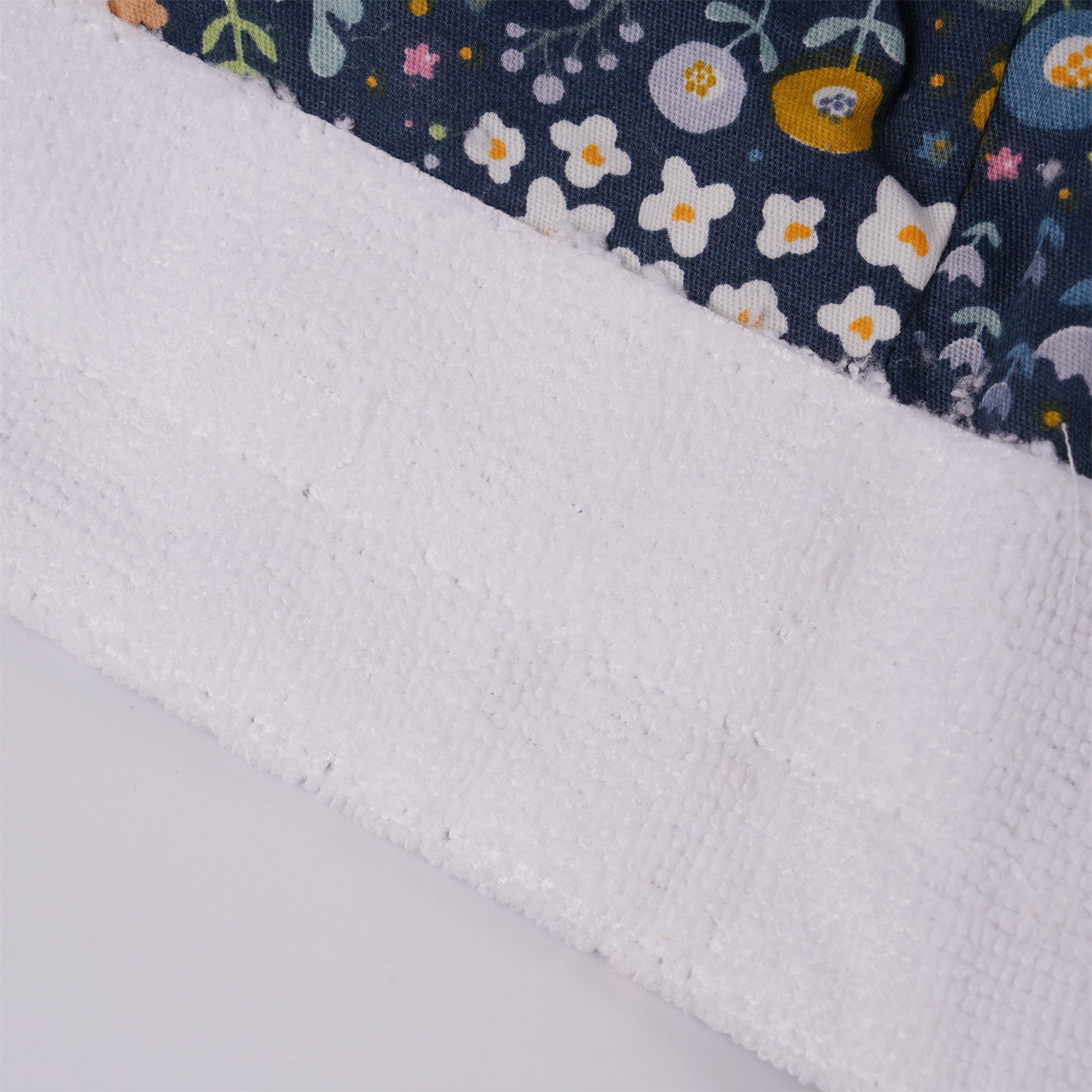 Navy Bunny Cotton Ponytail Scrub Cap