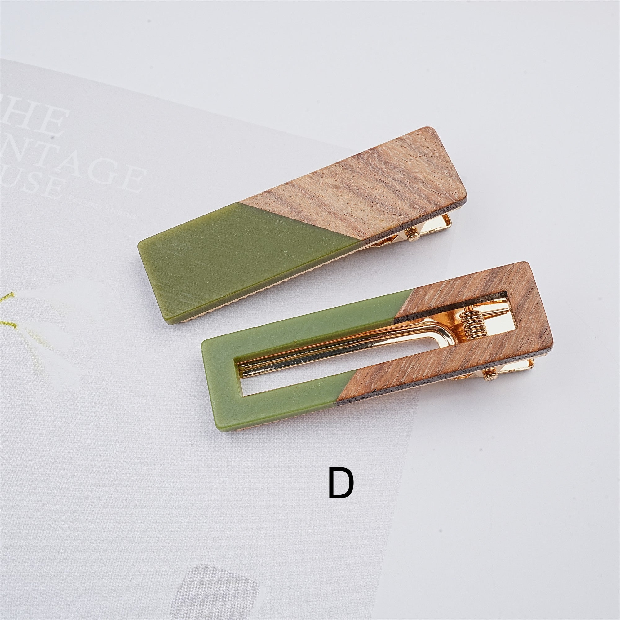 2PCS Square Hair Clips, Hair Barrette Set, Alligator Clips