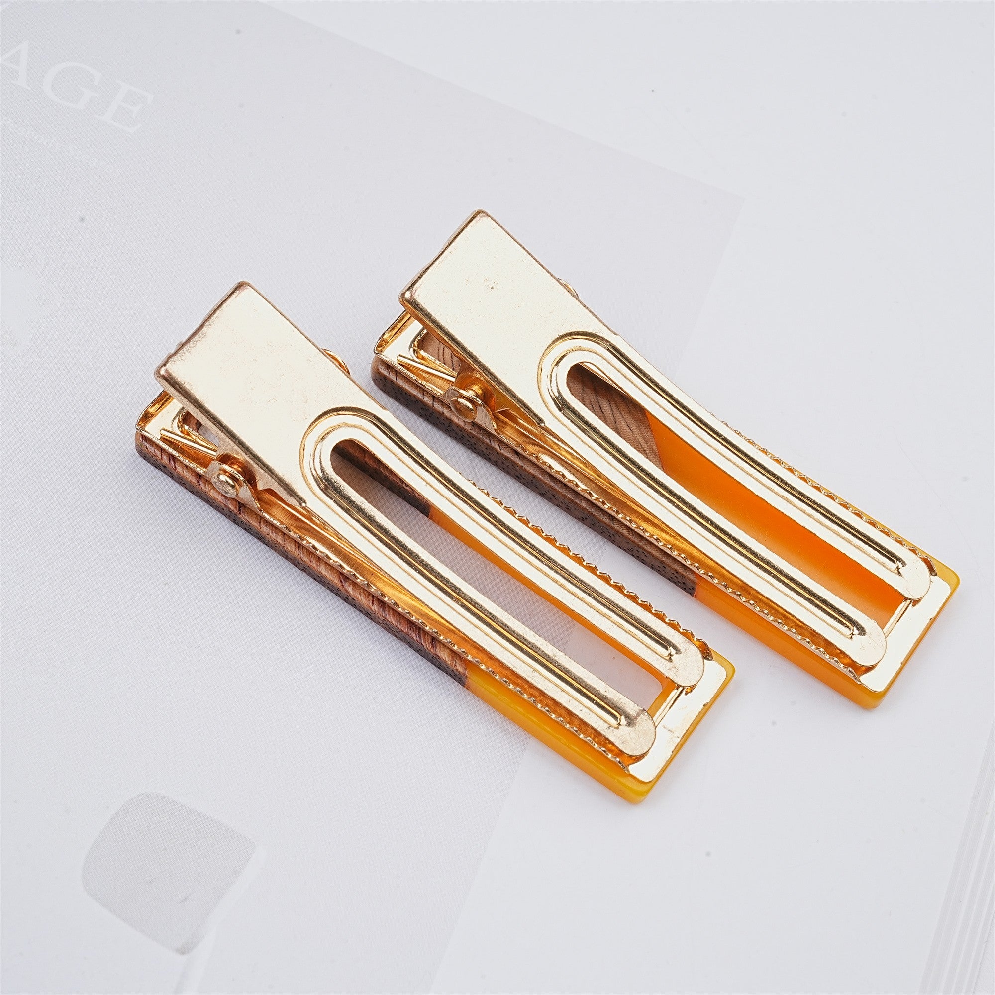 2PCS Square Hair Clips, Hair Barrette Set, Alligator Clips