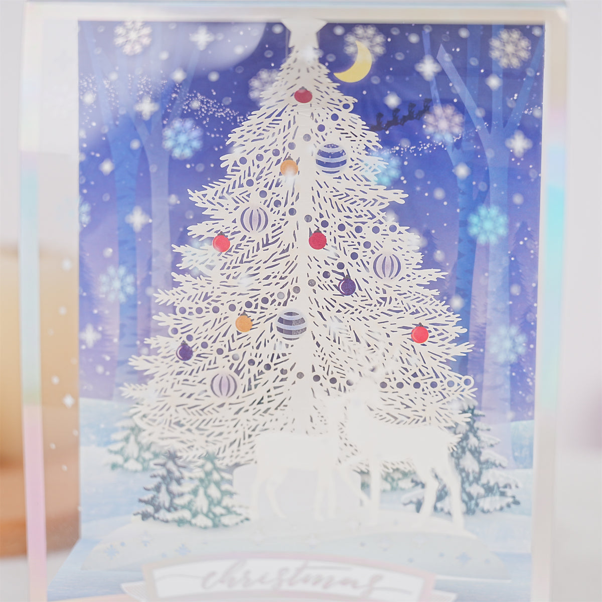 Snowflake Treein a box Christmas Card