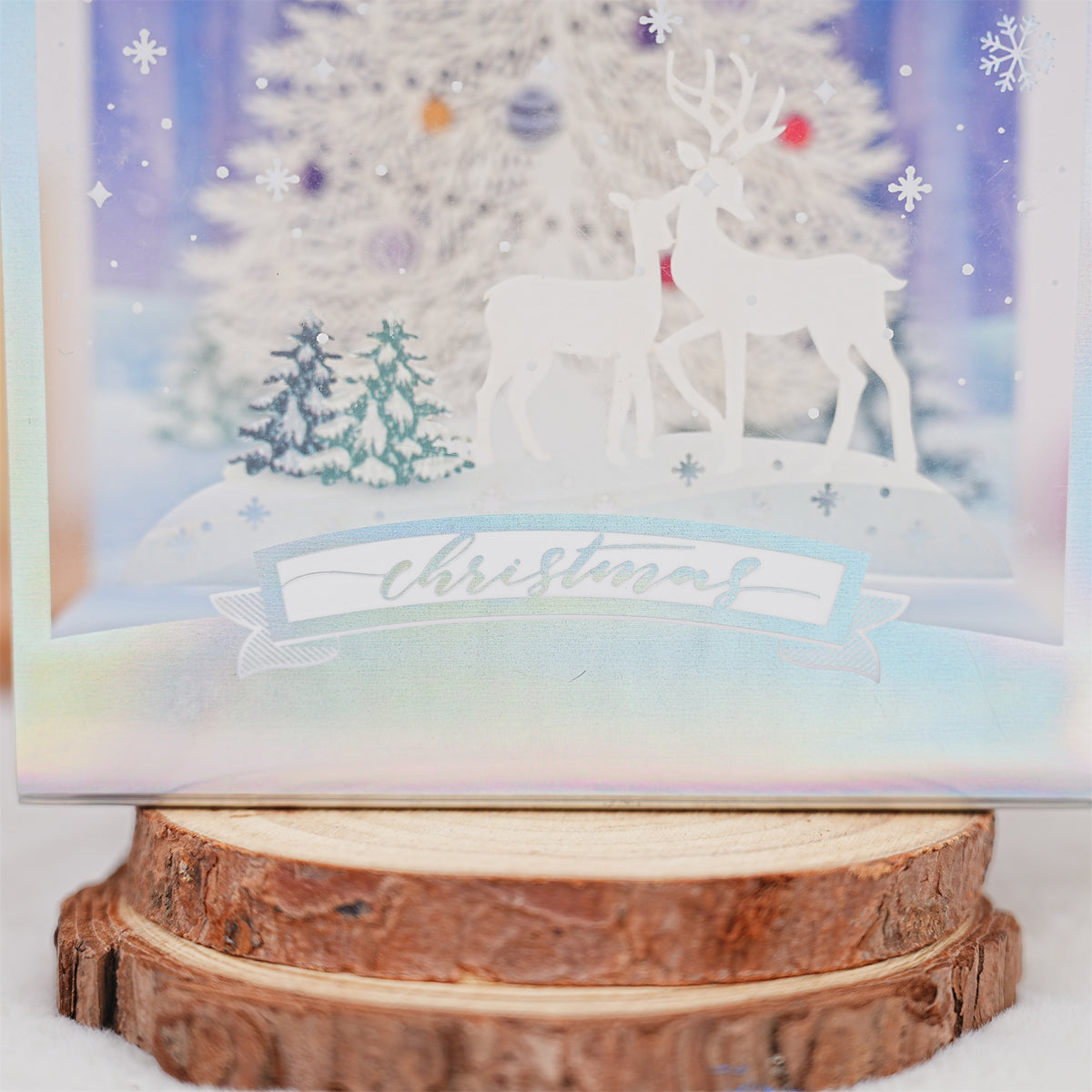 Snowflake Treein a box Christmas Card