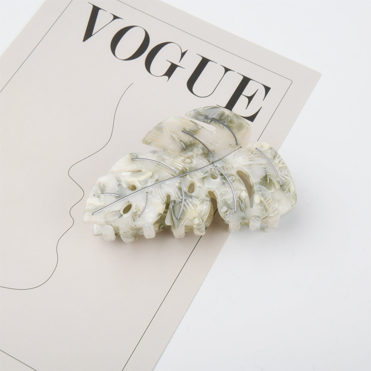 Monstera Leaf Hair Claw,Unique Leaf Shape Acetate Hair Clip Claw,Medium hair claw,Gift for Her