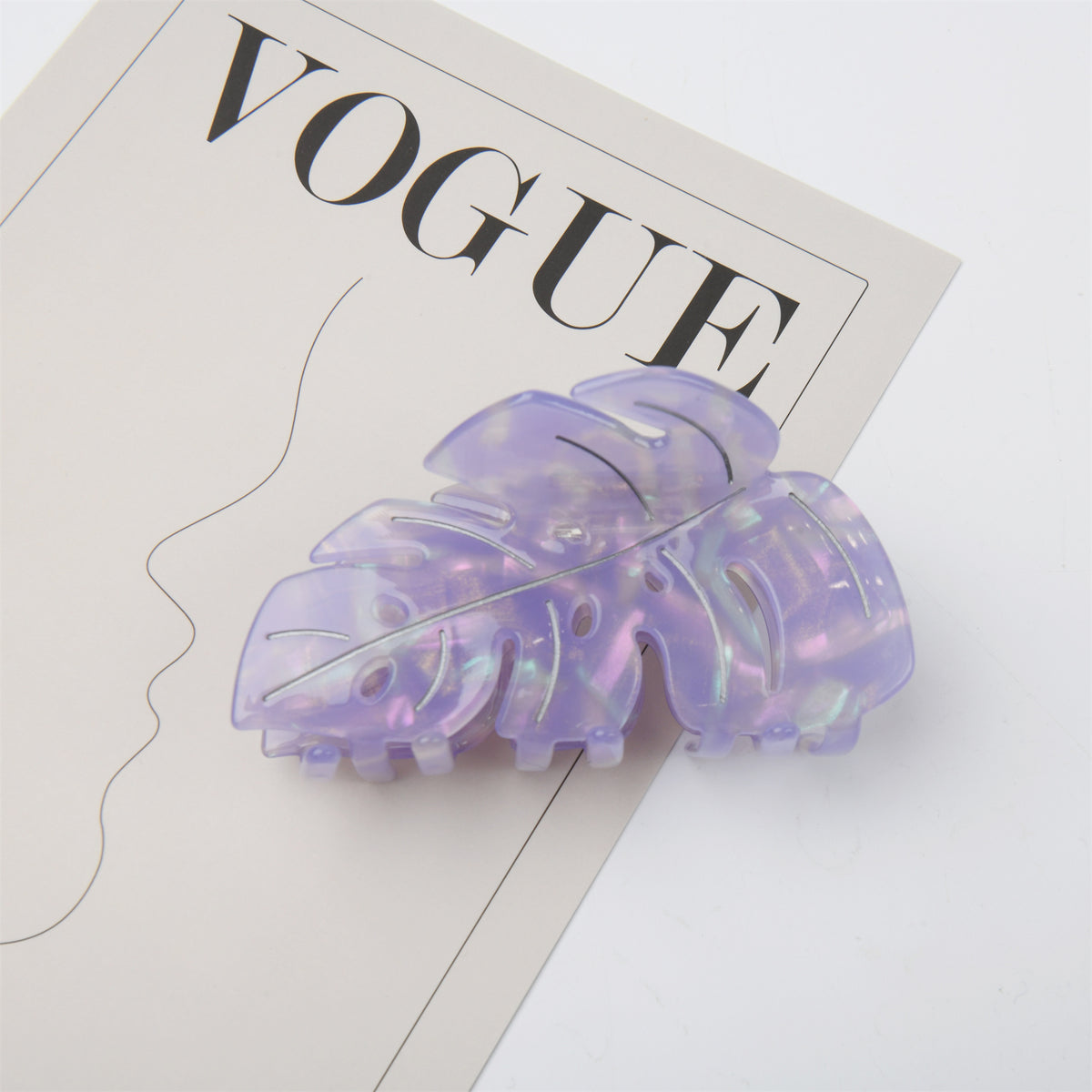 Monstera Leaf Hair Claw,Unique Leaf Shape Acetate Hair Clip Claw,Medium hair claw,Gift for Her