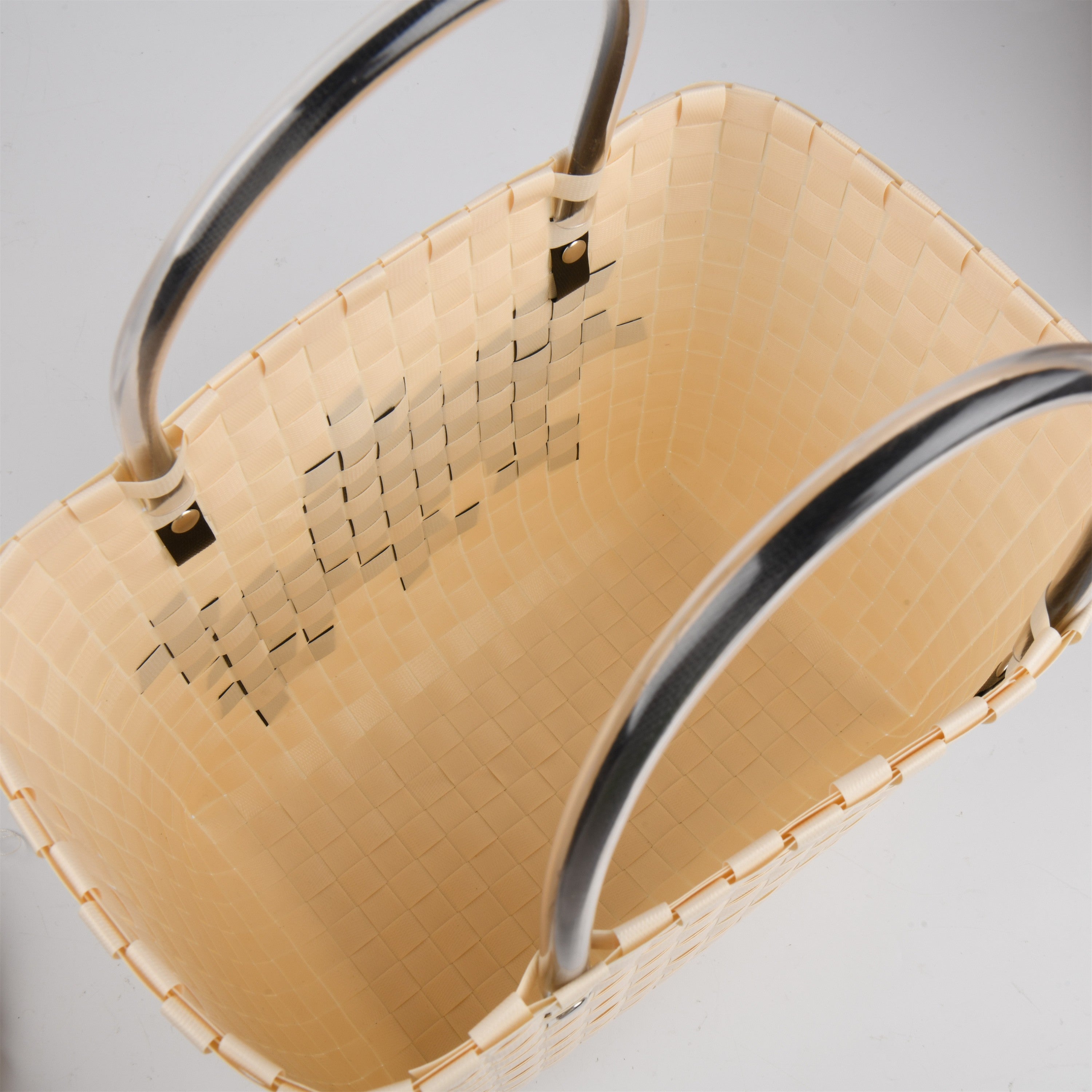 Pixel Black Cat Basket,Large PP Handbag,Cute Square Totes