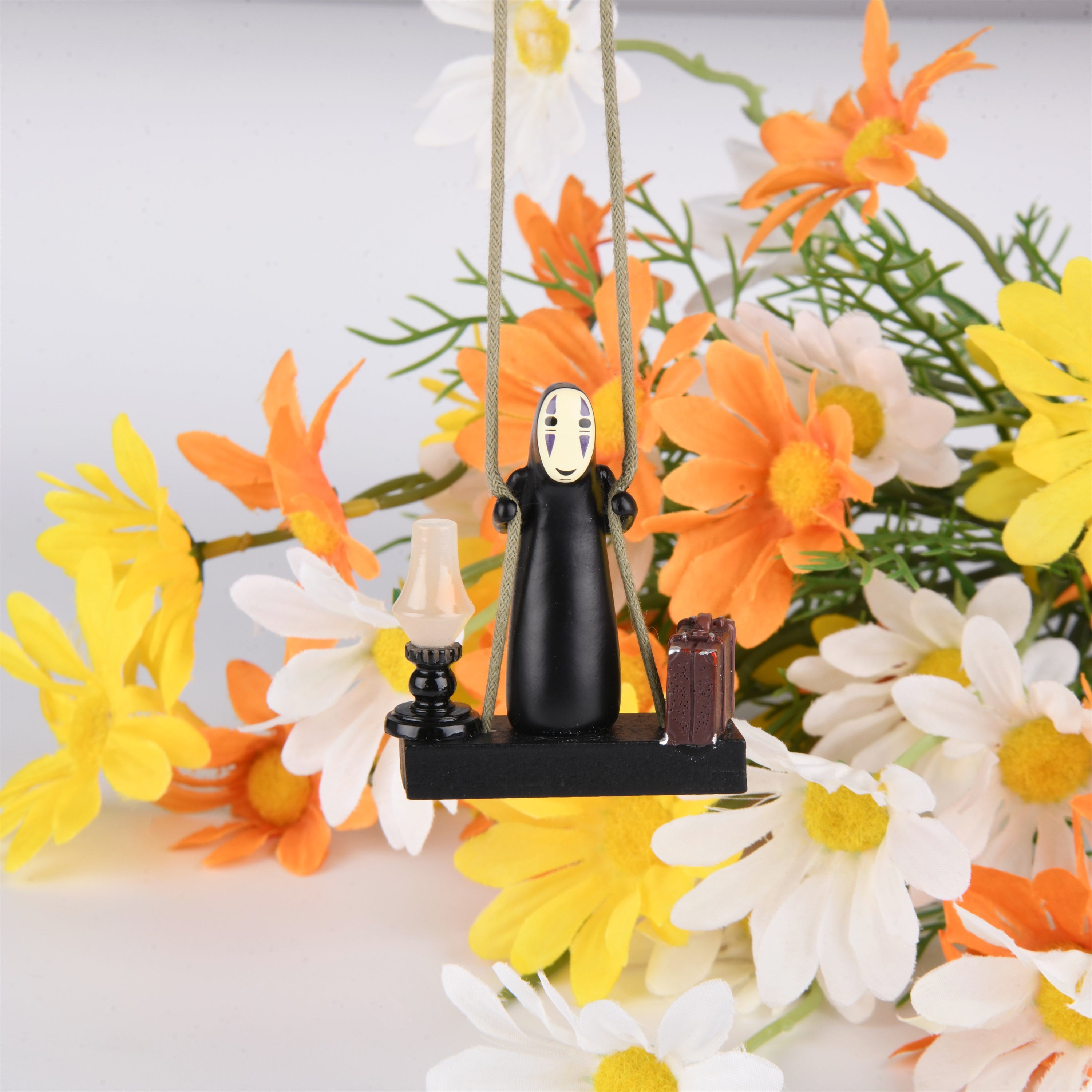 Anime Car Ornament,Swing Faceless Men Car Mirror Accessories,Spirited Away,New Car GIfts