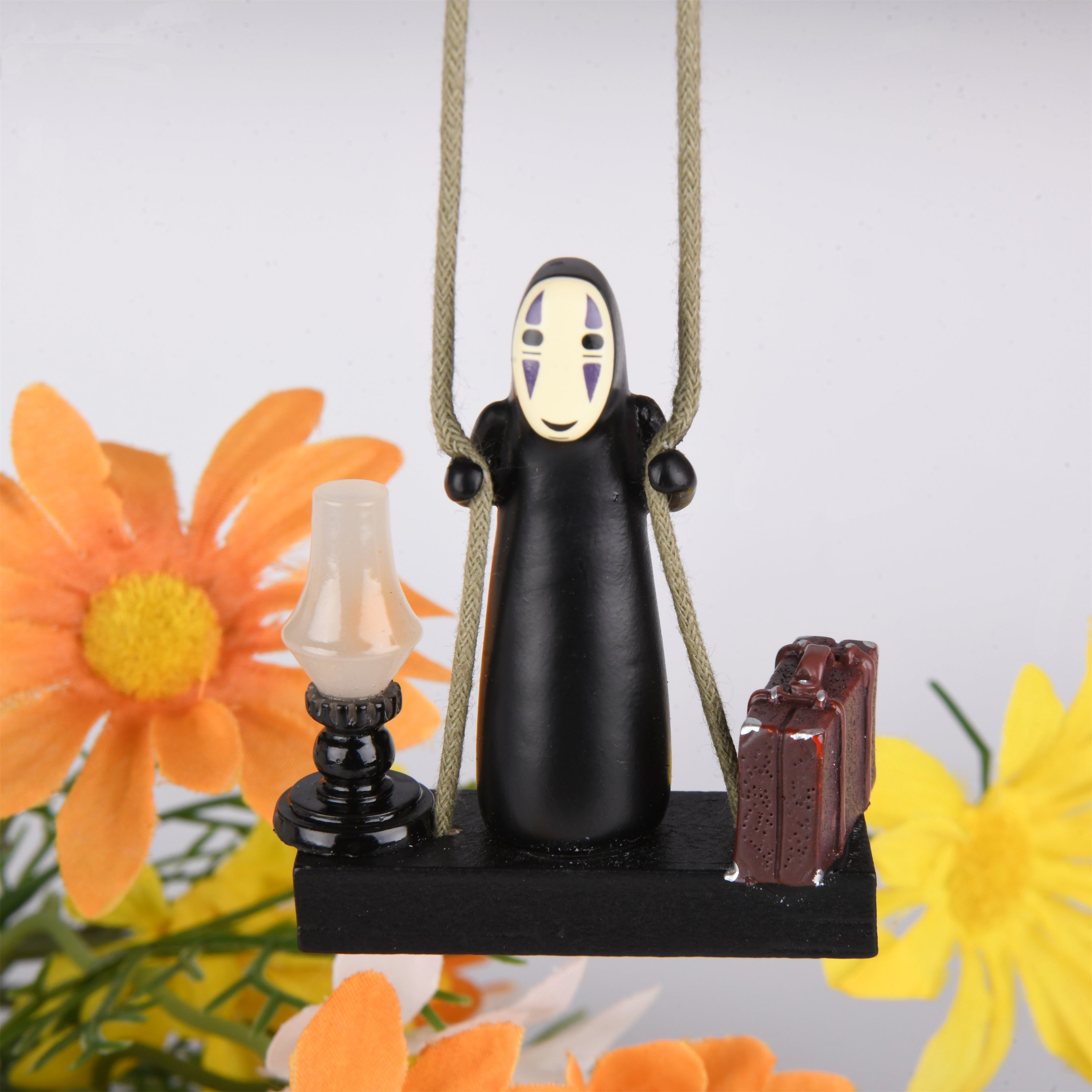 Anime Car Ornament,Swing Faceless Men Car Mirror Accessories,Spirited Away,New Car GIfts