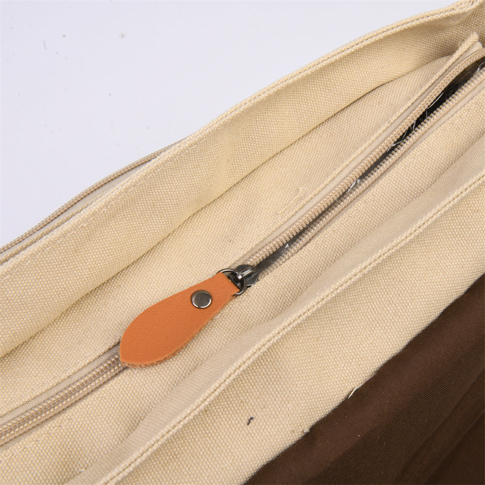 Large Totoro Canvas Satchel Bag, Japanese School Handbag