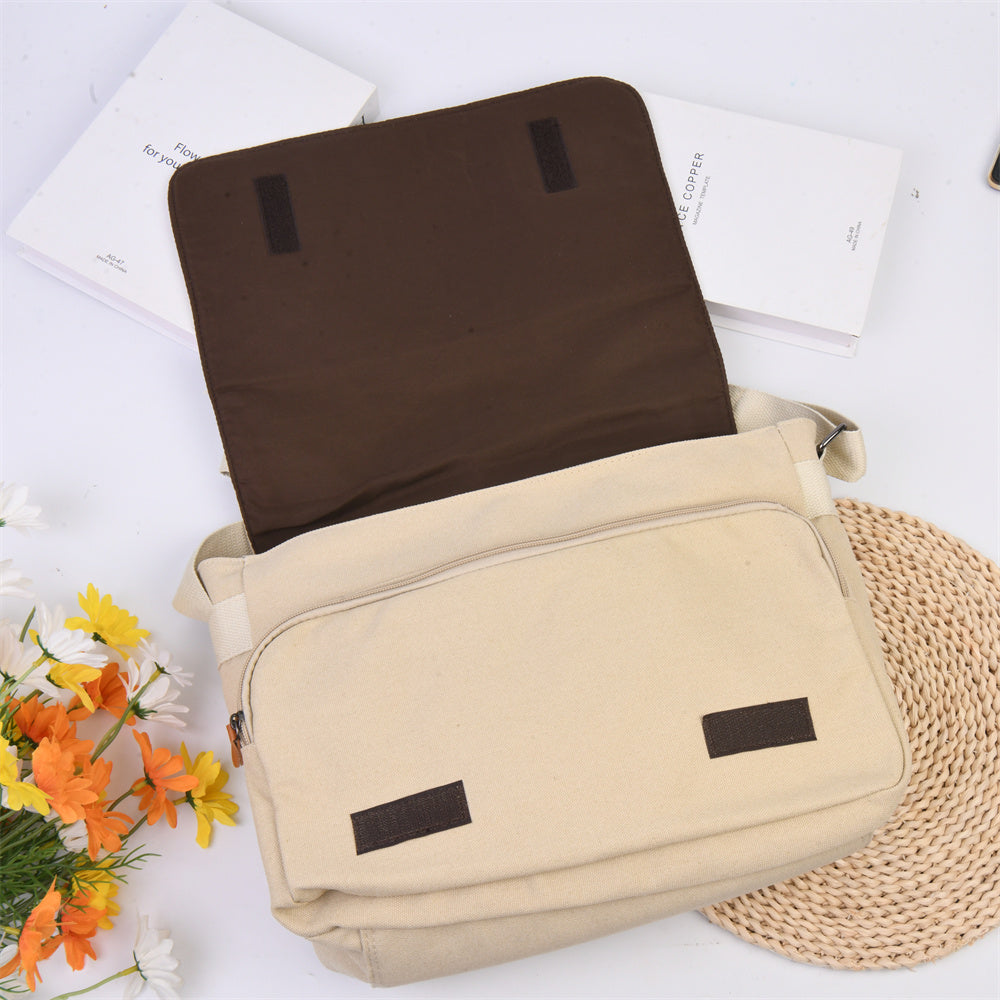 Large Totoro Canvas Satchel Bag, Japanese School Handbag