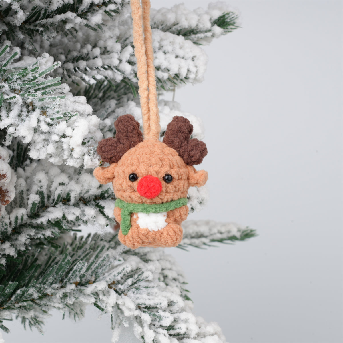Crochet Christmas Tree Hanging Decoration, Mini Xmas Ornaments