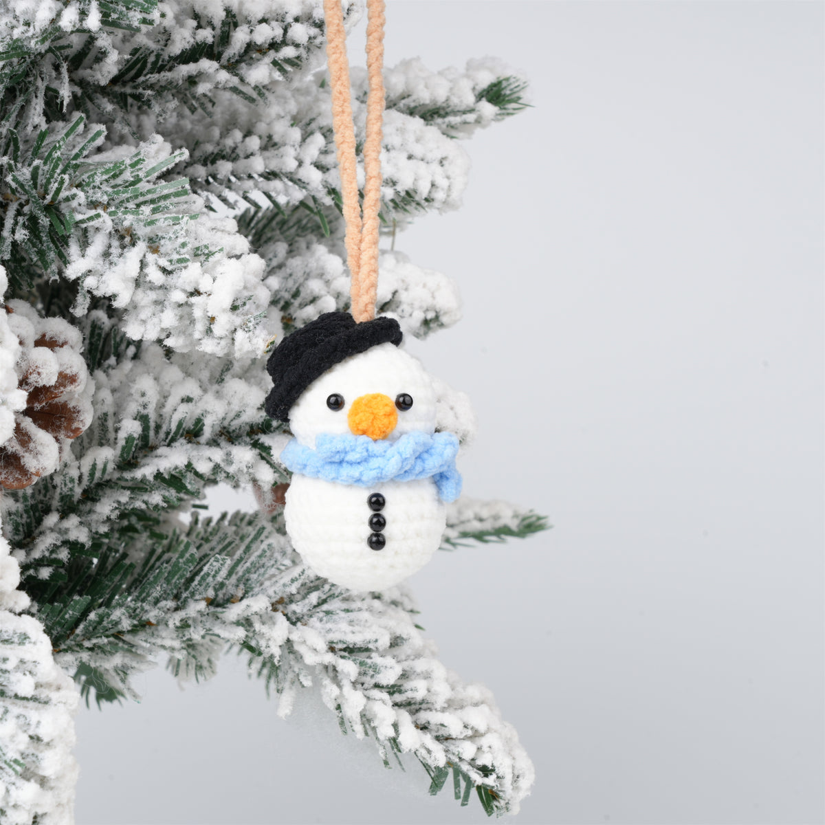 Crochet Christmas Tree Hanging Decoration, Mini Xmas Ornaments