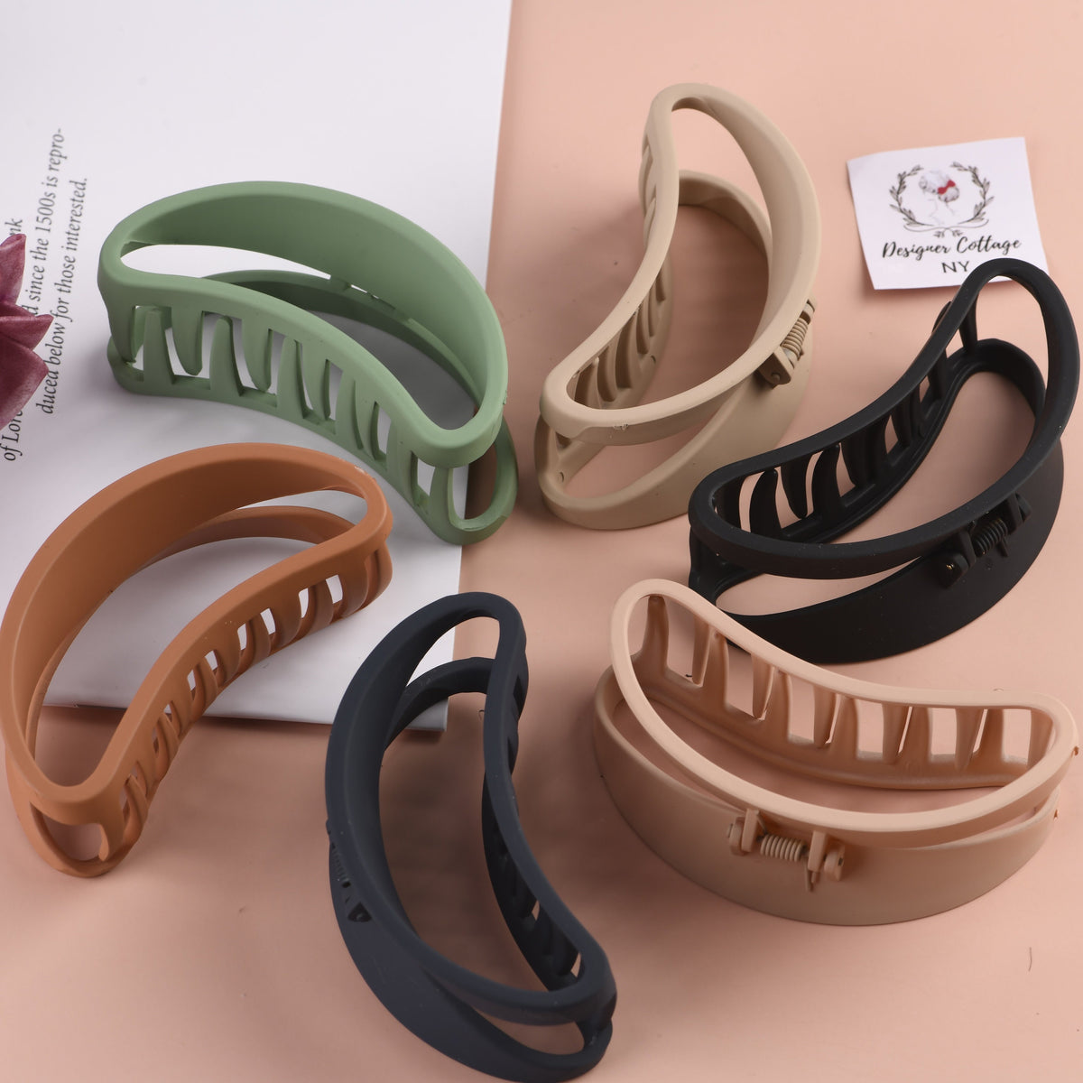 Semi-arched shape Hair Claws