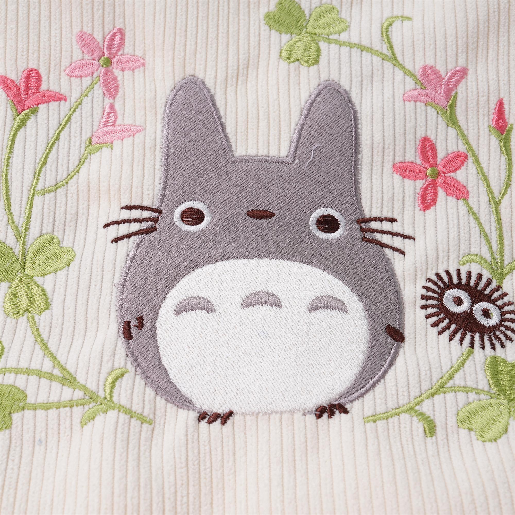 Embroidery Totoro Kiki Corduroy Tote,Cute Anime Handbag,Birthday Gift