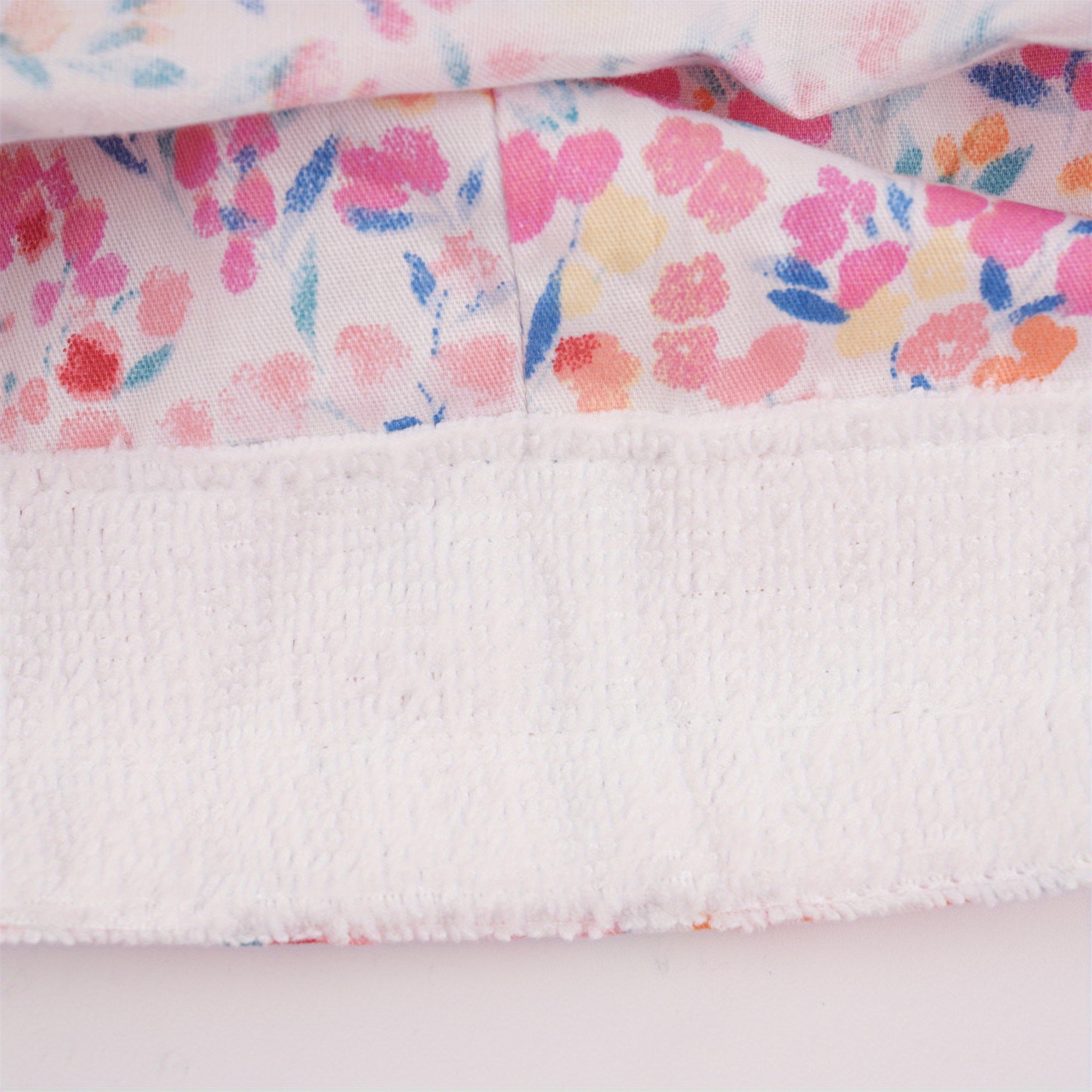 Pink Floral Cotton Hair Cap Scrub Cap with Ribbon, Perfect for Nurse,Daily use