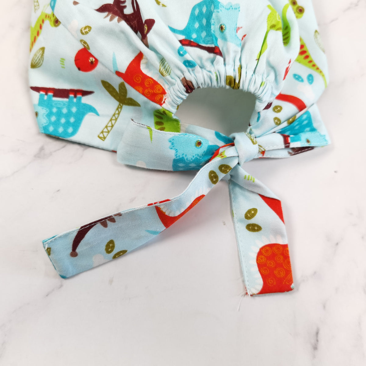 Cute Dinosaur Print Cotton Scrub Cap For Kids