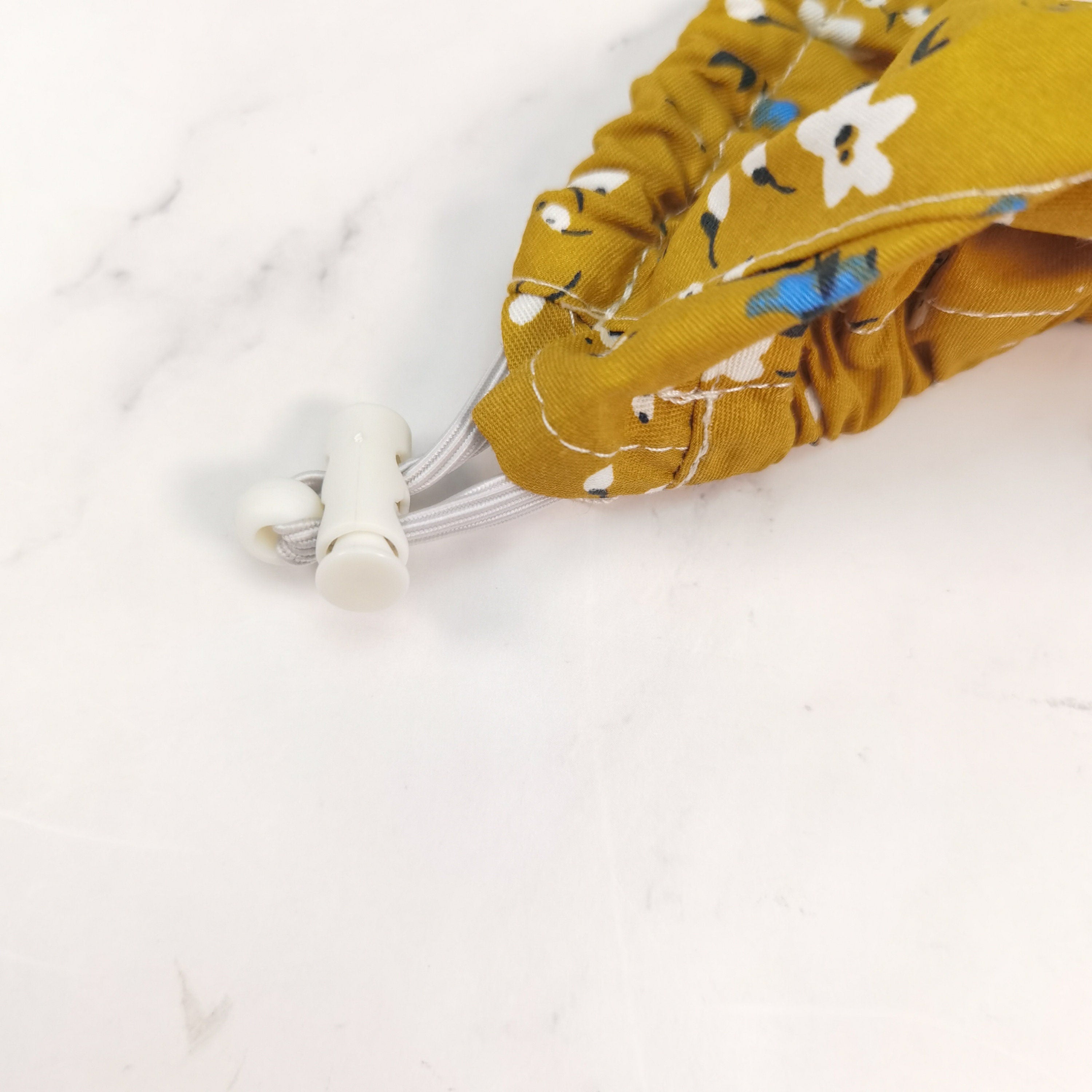 Yellow Preserved Plum Bouffant Scrub Cap