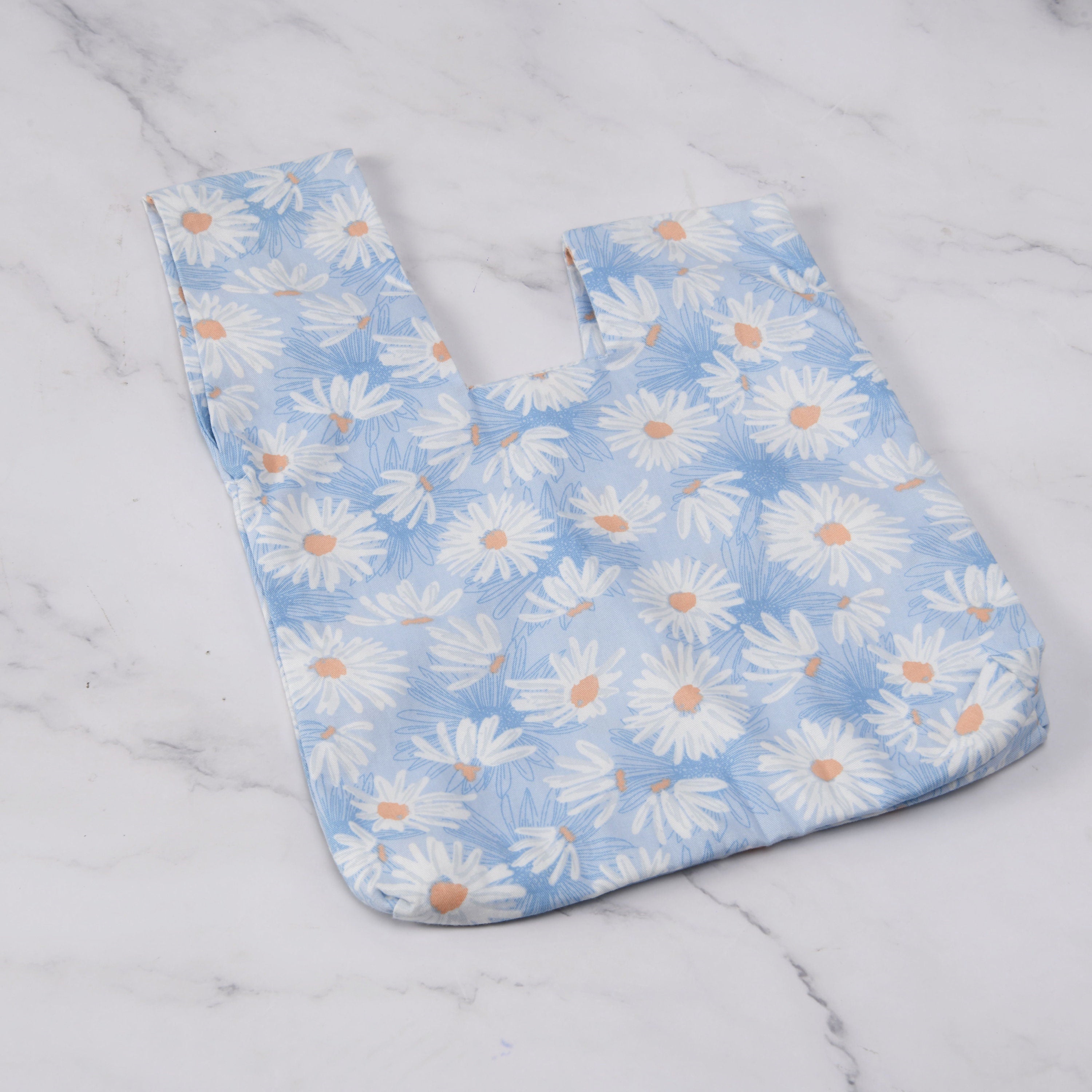 Summer Daisy Cotton Knot Bag, Handamde Wrist Purse