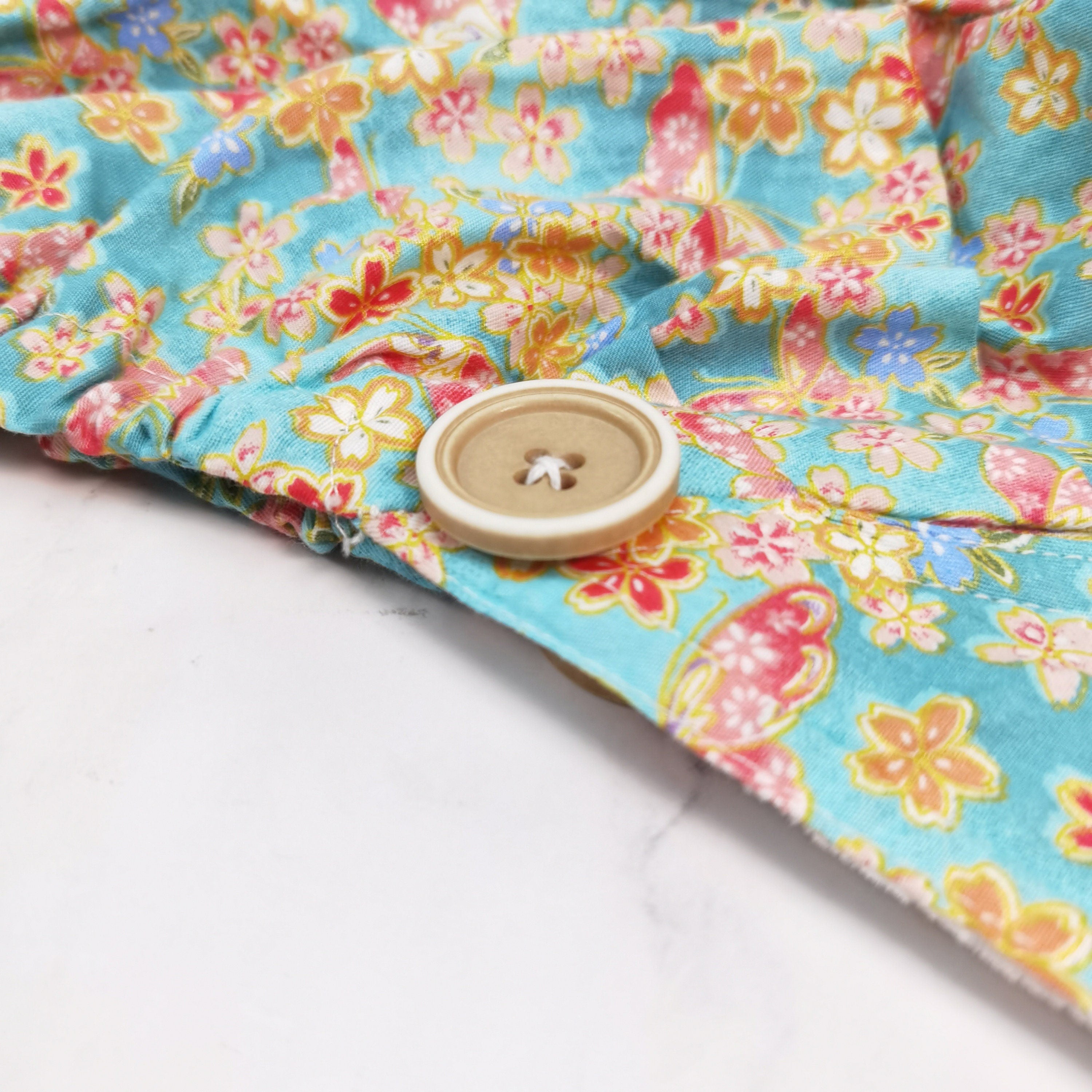 Gold Floral Bouffant Scrub Cap