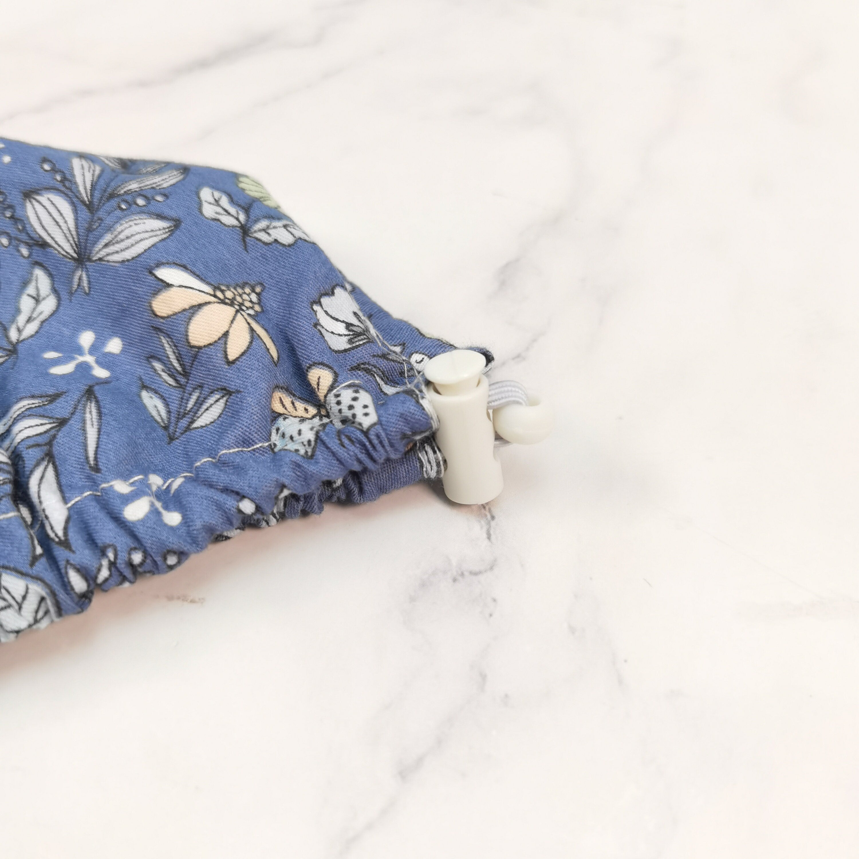 Navy Baby's Breath Bouffant Scrub Cap