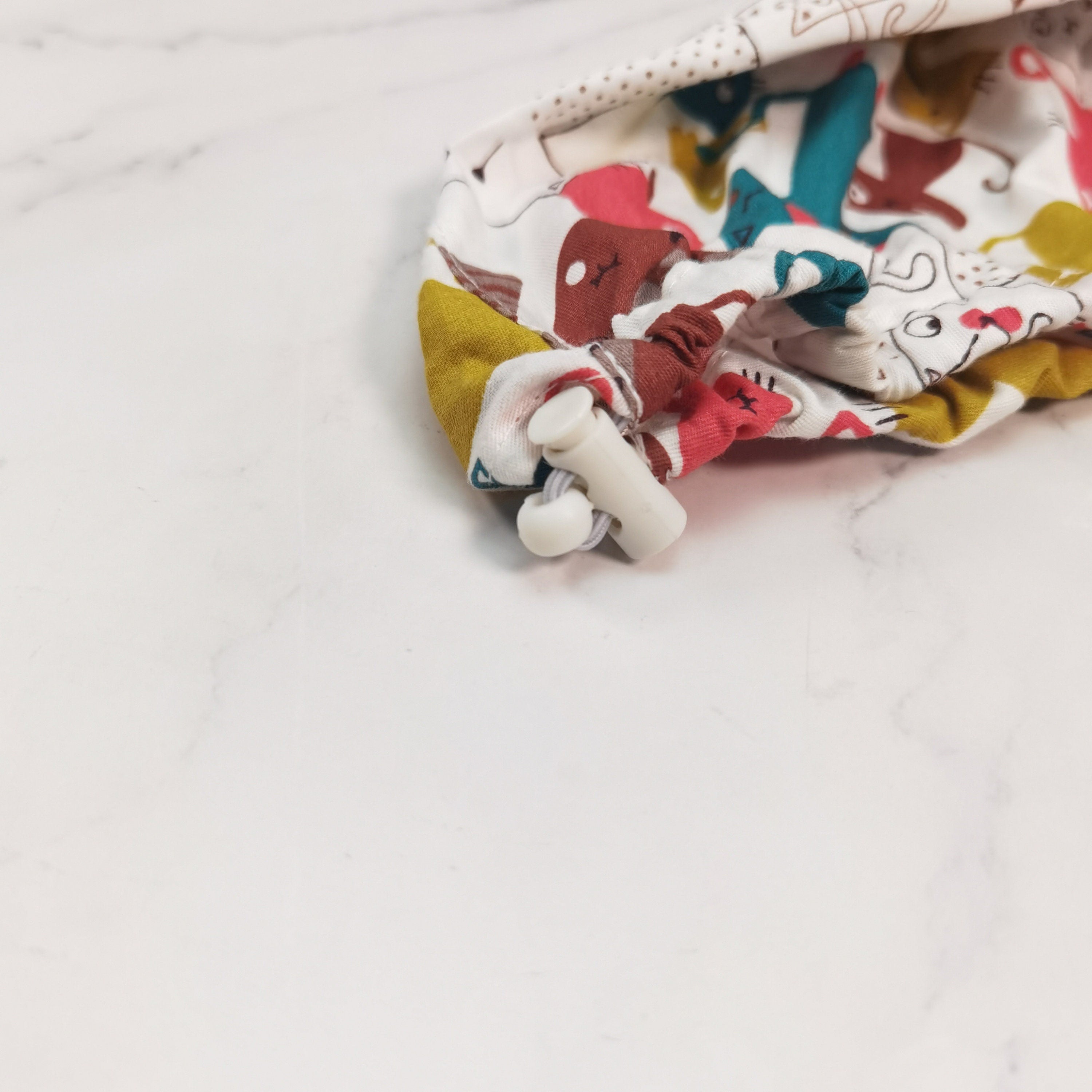Kitten & Fox Print Bouffant Scrub Cap