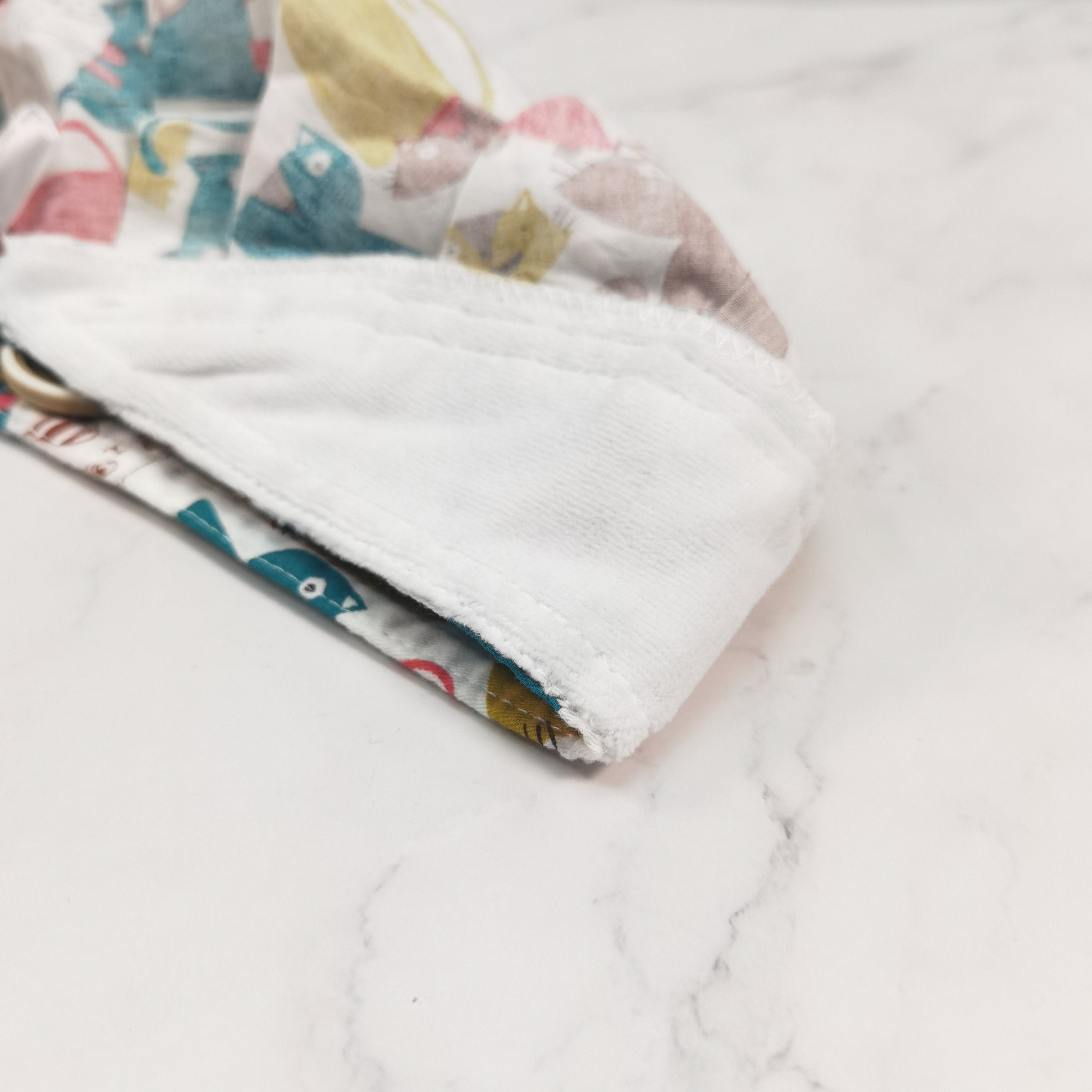 Kitten & Fox Print Bouffant Scrub Cap