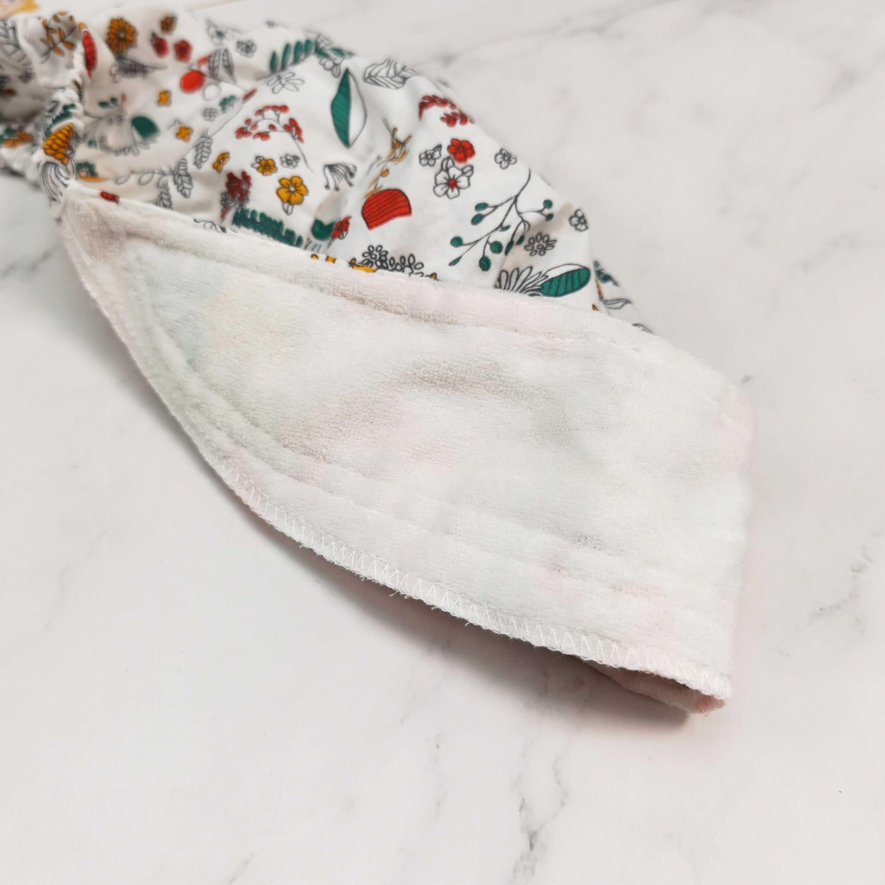 Fully Flowers Print Bouffant Scrub Cap