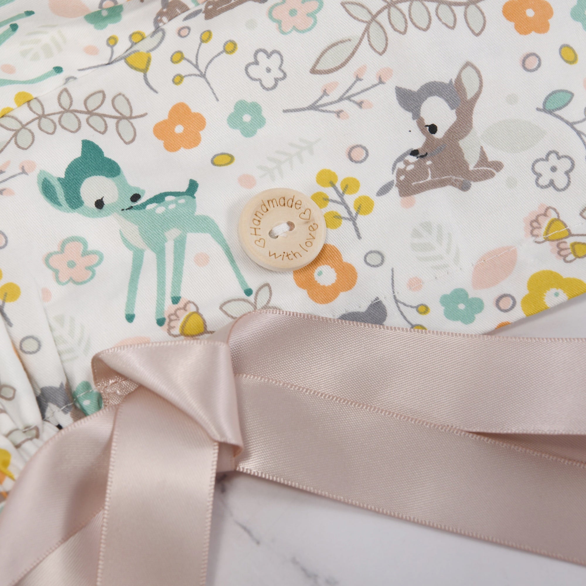 Cute Animal Print White Ponytail Surgical Scrub Cap