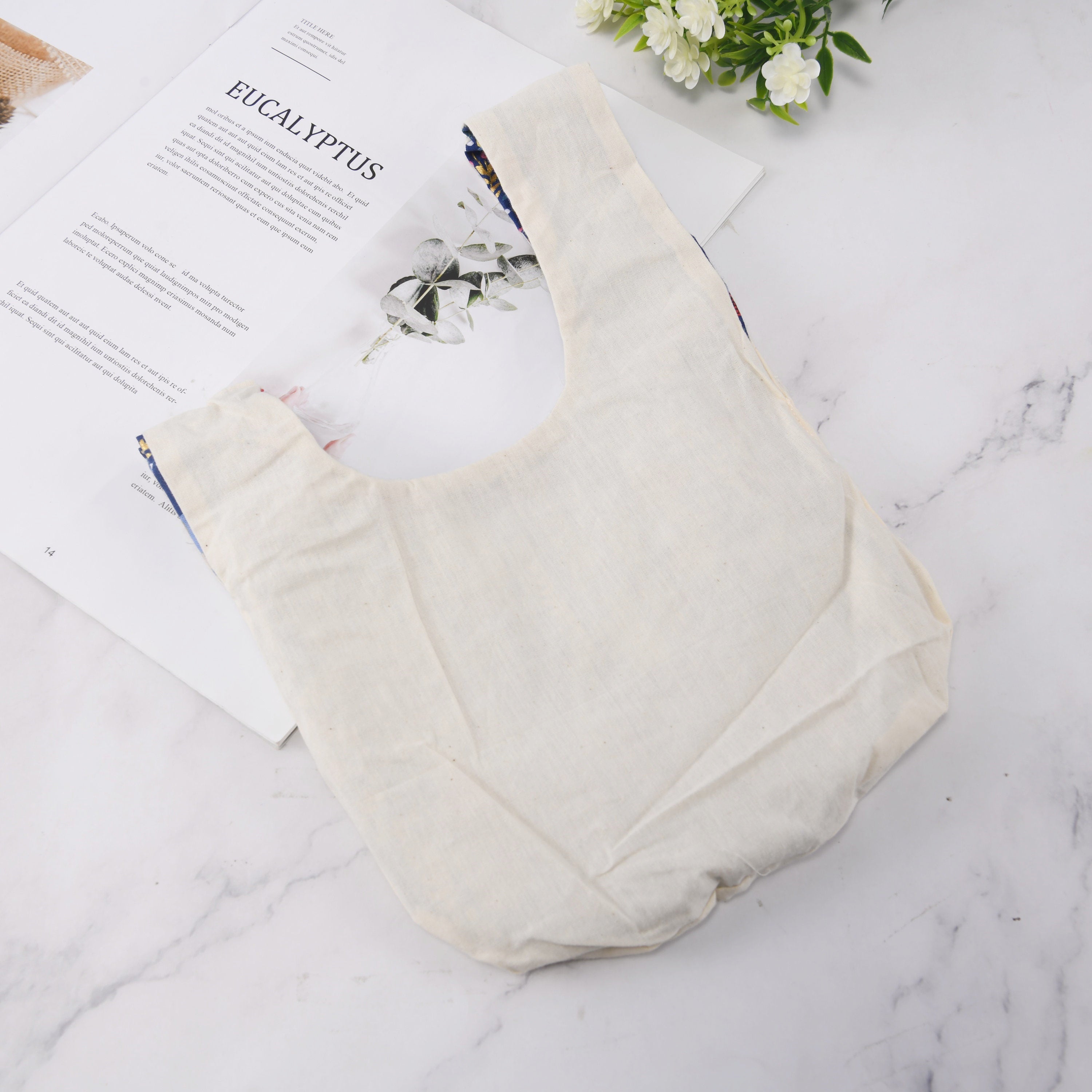 Girl Wonderland Knot Bag: Navy Cotton Wrist Bag Cute