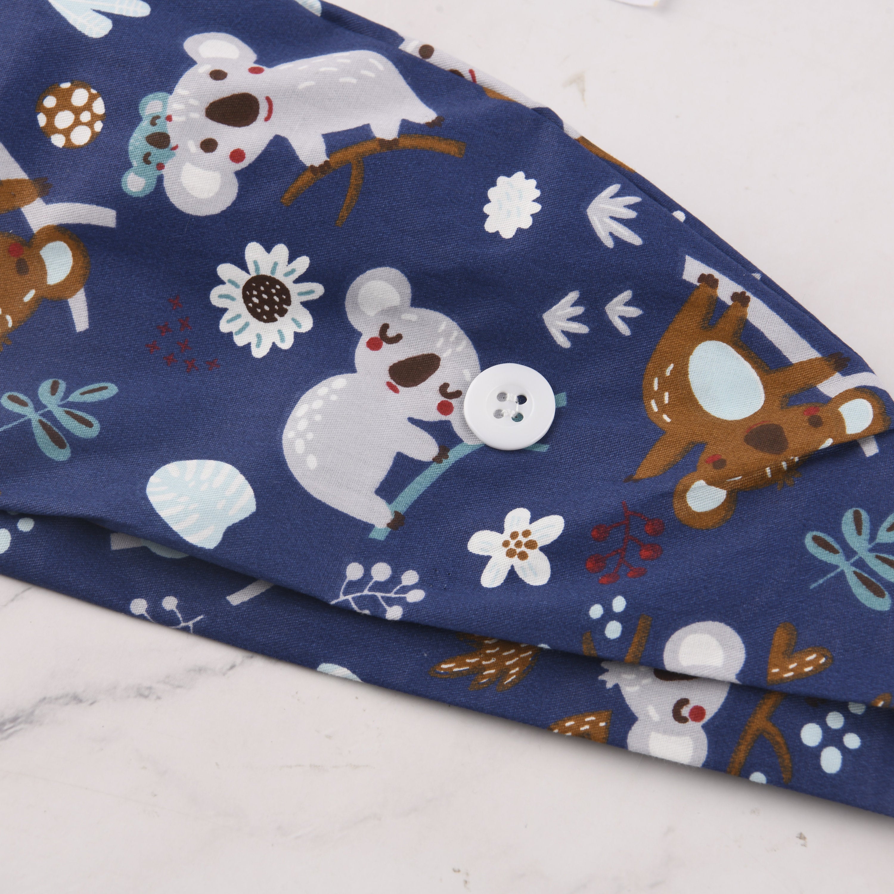 Cute Koala Pattern Scrub Cap - Tie Back Style