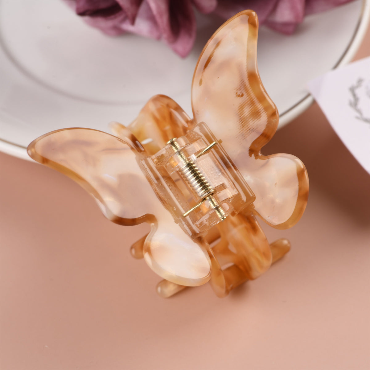 Sparkly Butterfly Shaped Claw Clip - 1.9"