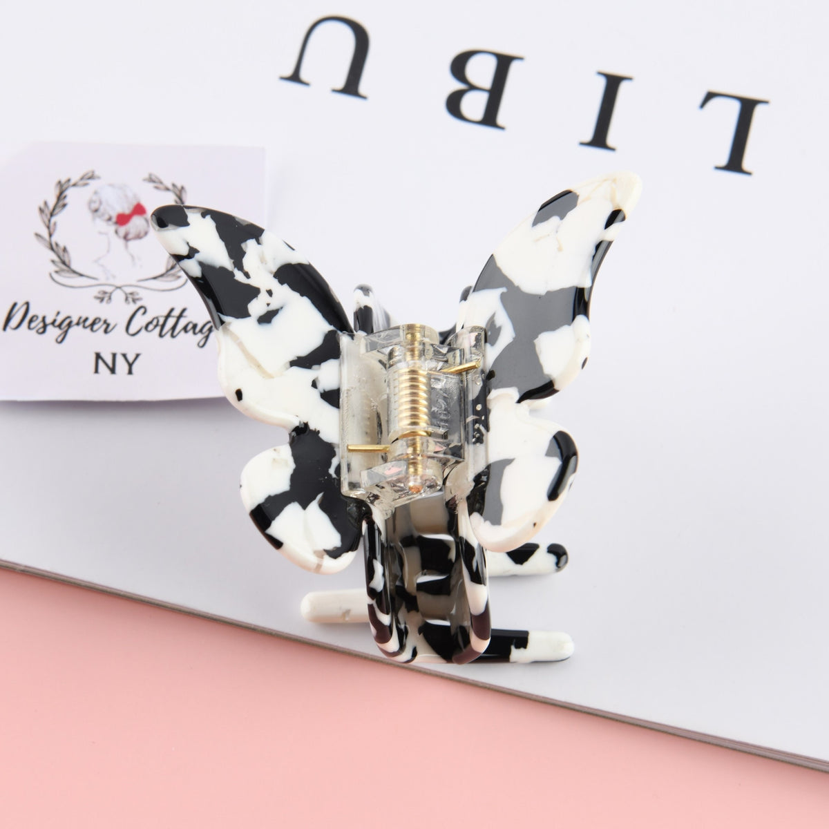 Cow Print Acetate Hair Clip,Ponytail Clamps,Fashion Girlish Hair Clip