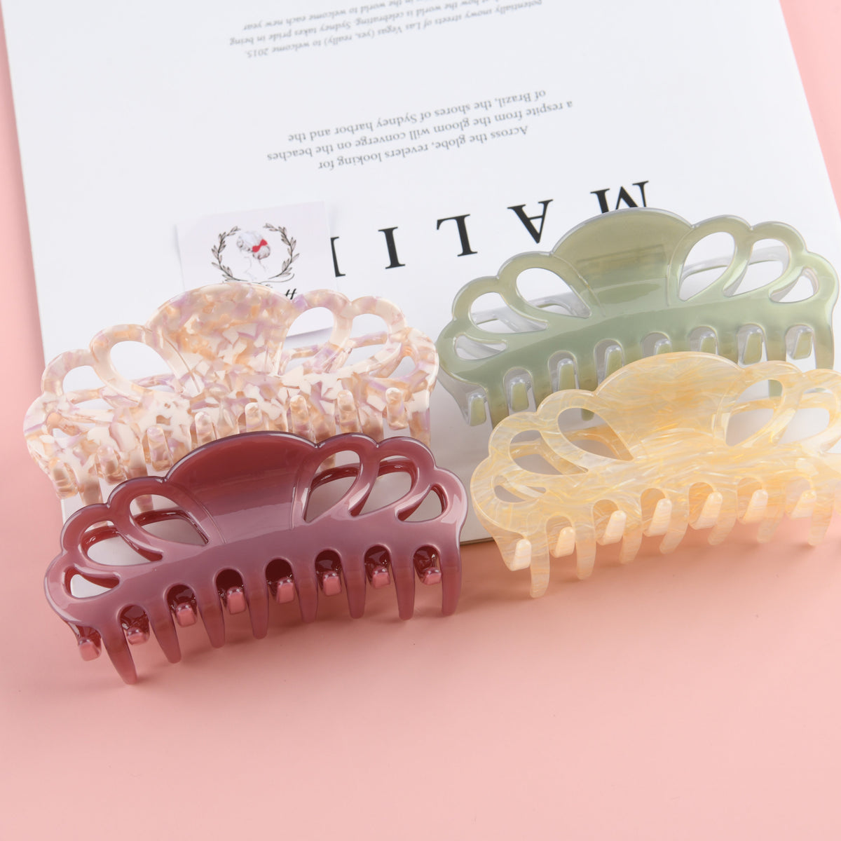 Small Acetate Hair Clip For Women