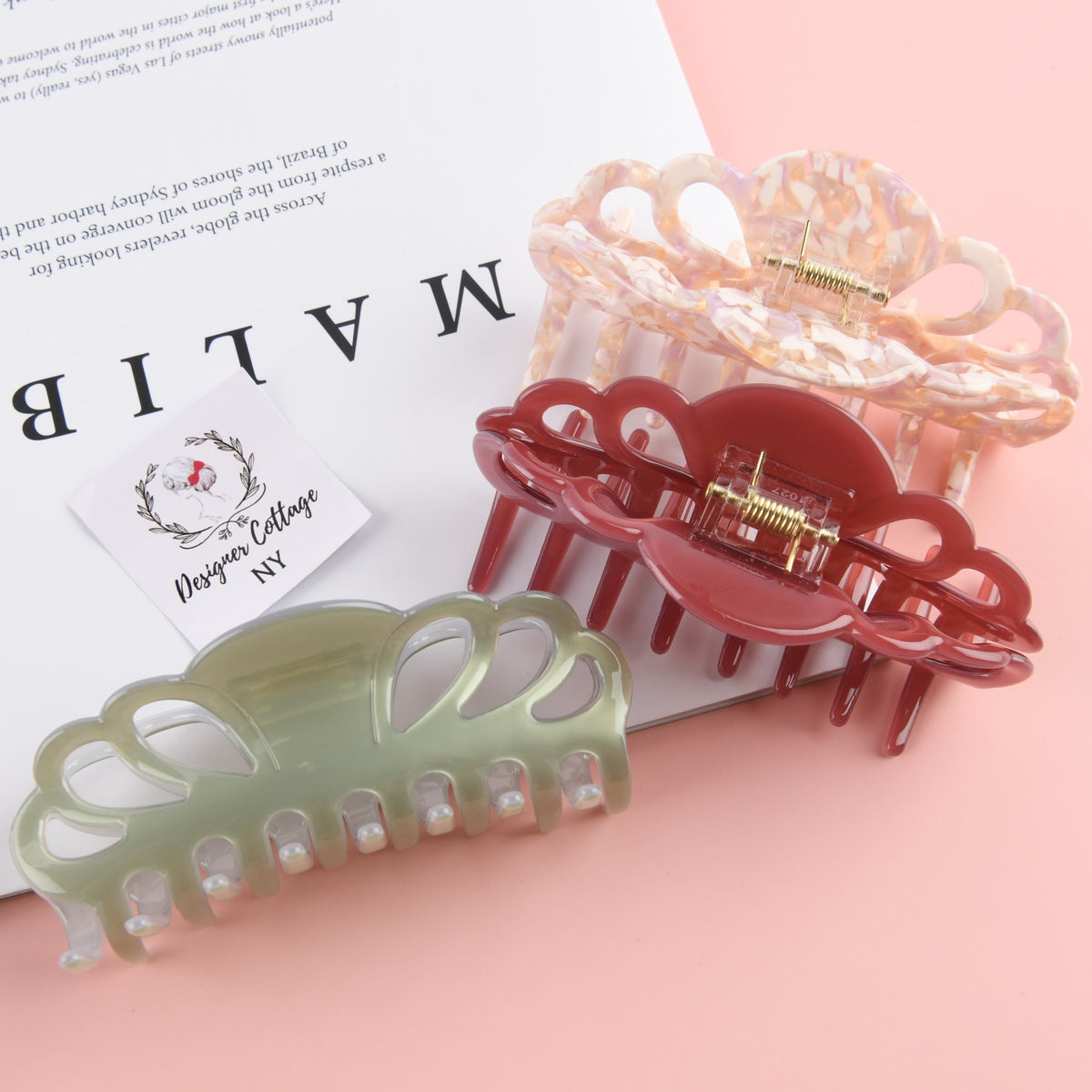 Small Acetate Hair Clip For Women
