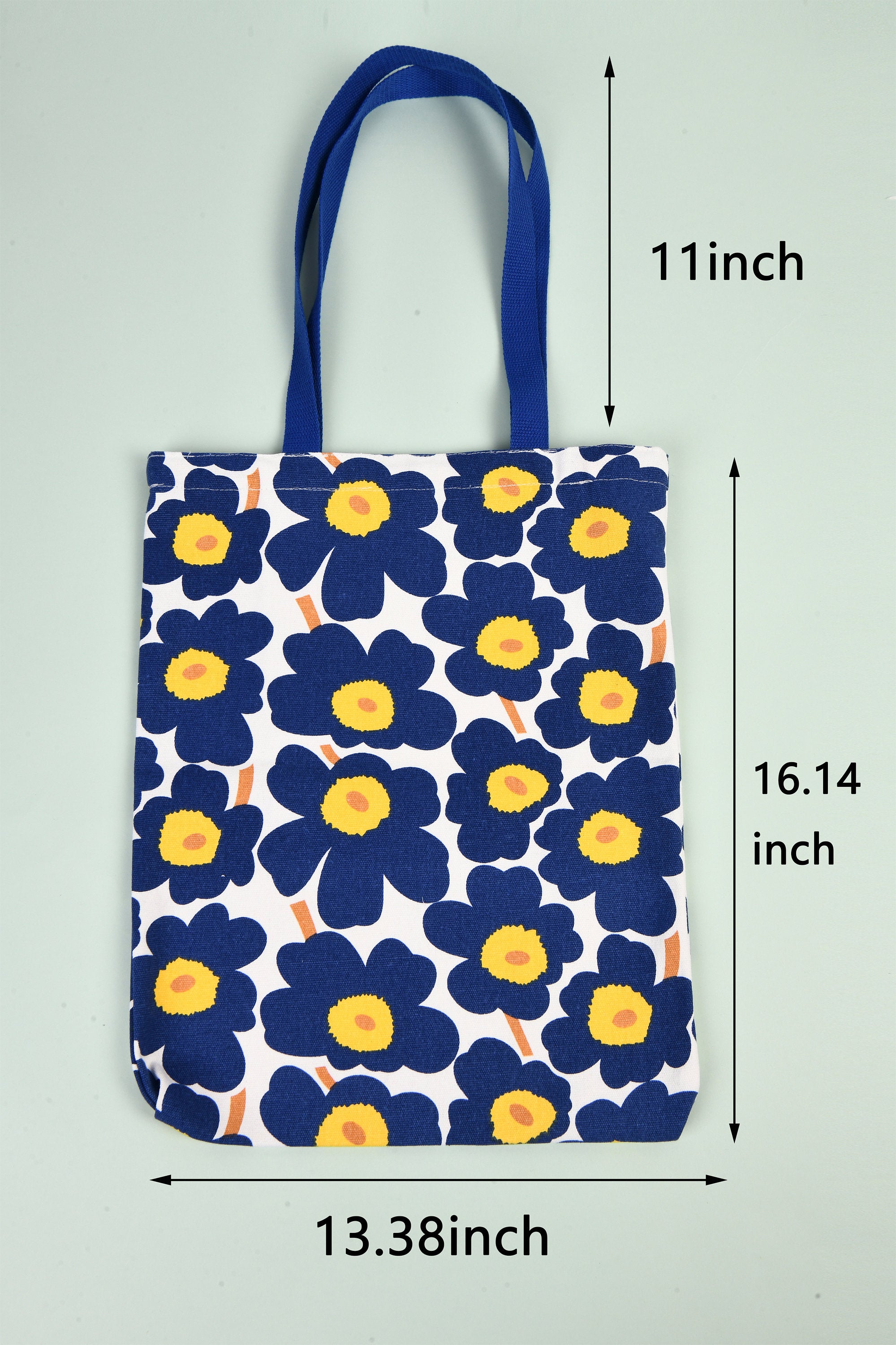 Canvas Flower Shoulder/Tote Bag,Beach Grocery Market Bag