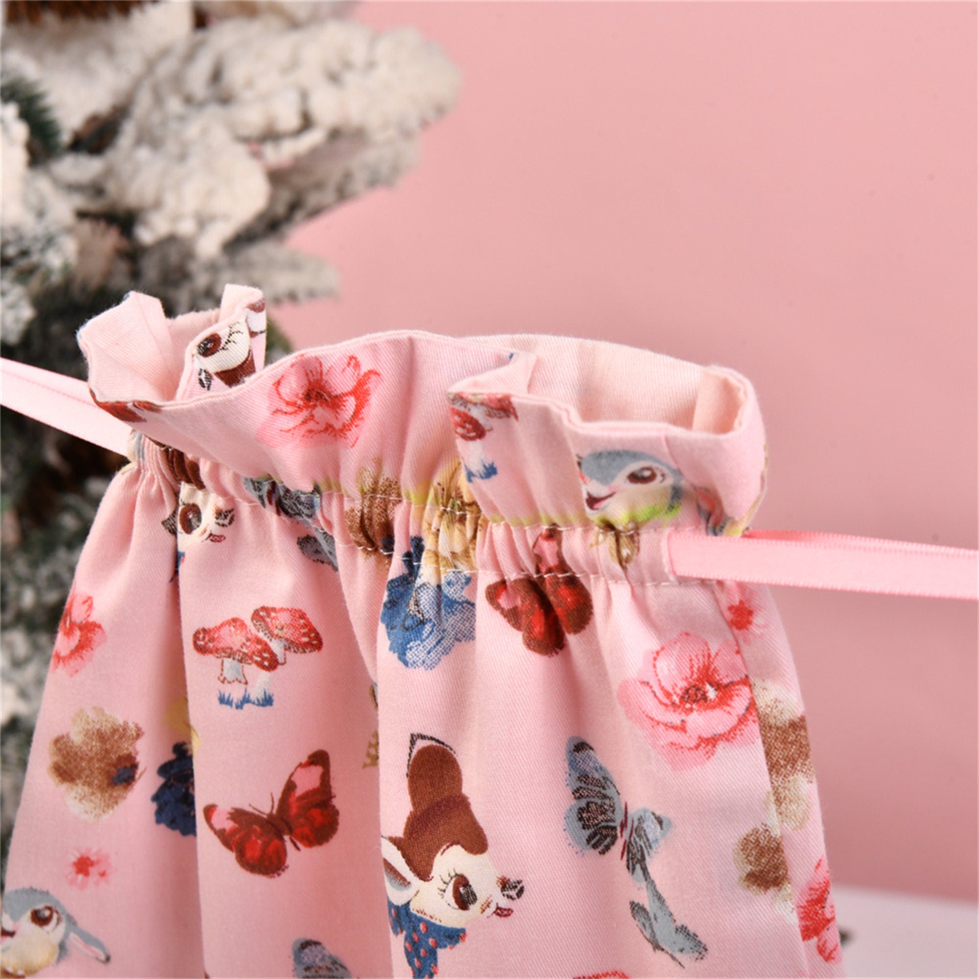 Handmade Floral/Animals Premium Quality Cotton Drawstring Gift Bag