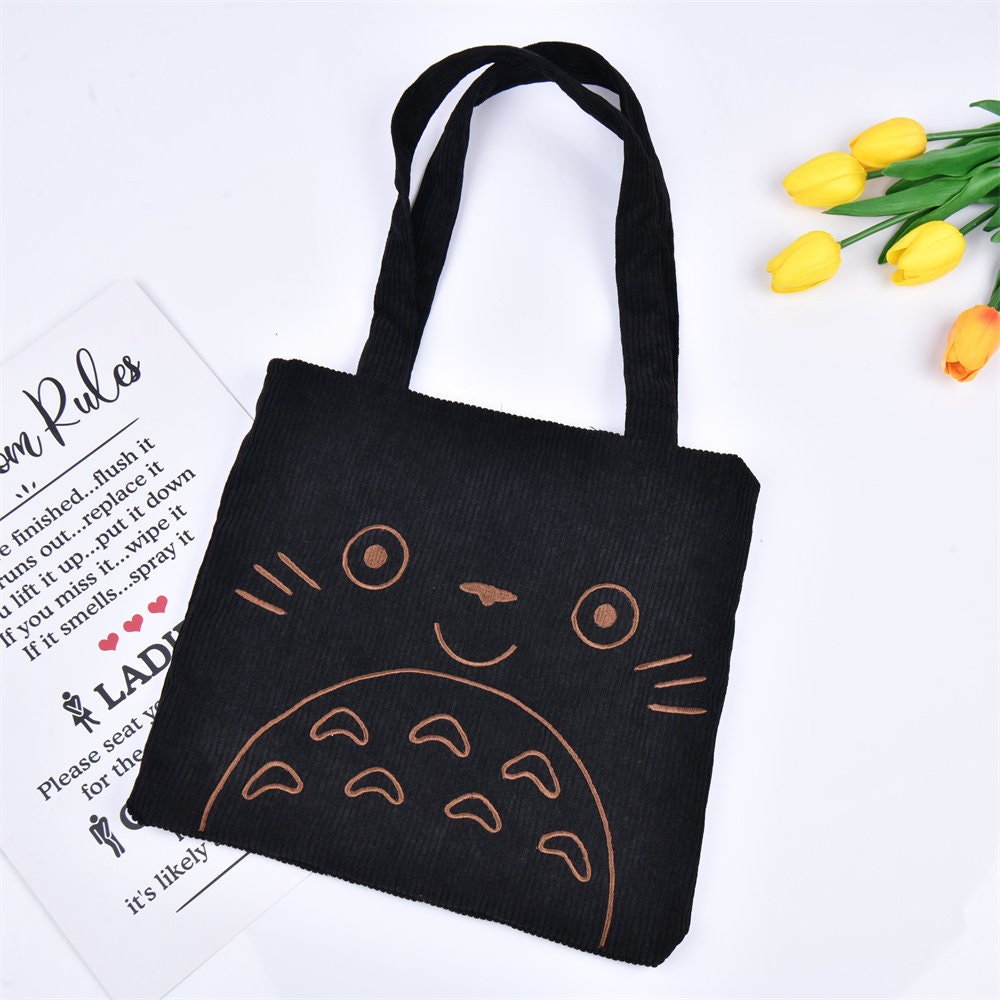 Cute Embroidery Totoro Tote Bag