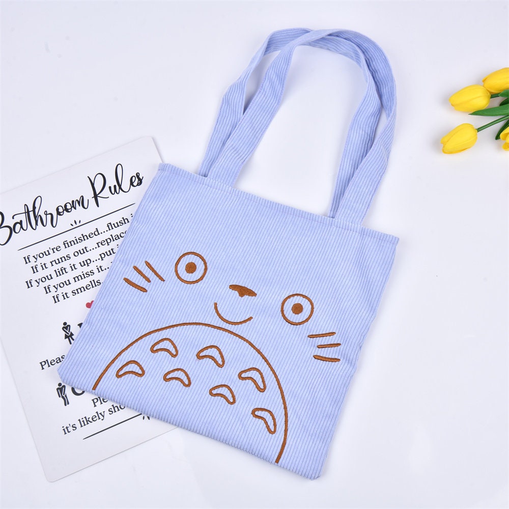 Cute Embroidery Totoro Tote Bag