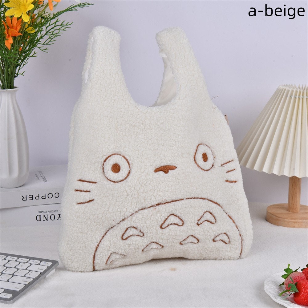 Embroidery Totoro Japanese Knot Bag