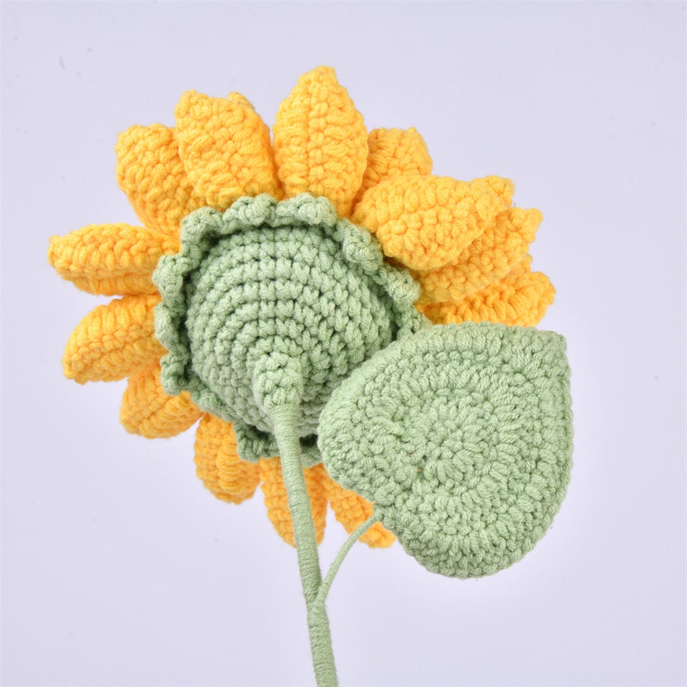 Handmade Knit Sunflower Crochet Bouquet