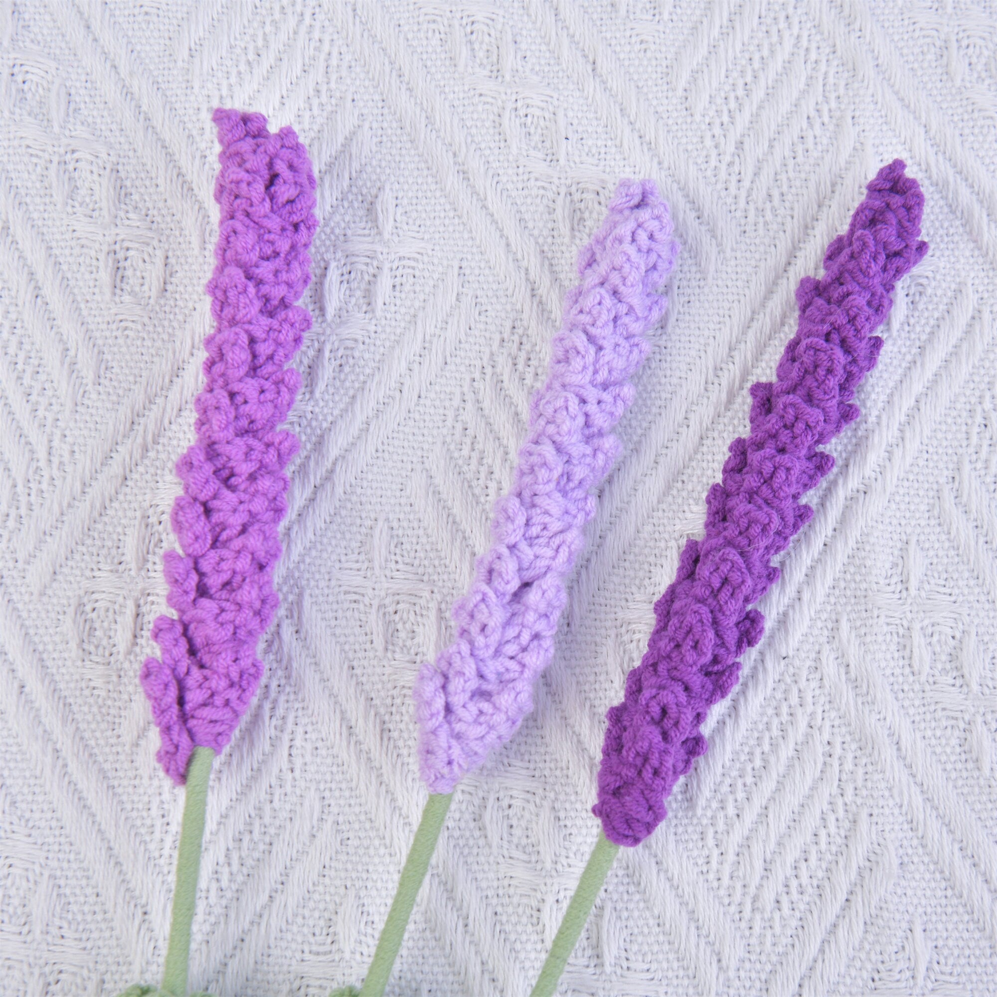 Handmade Knit Purple Lavender Flower Crochet Bouquet