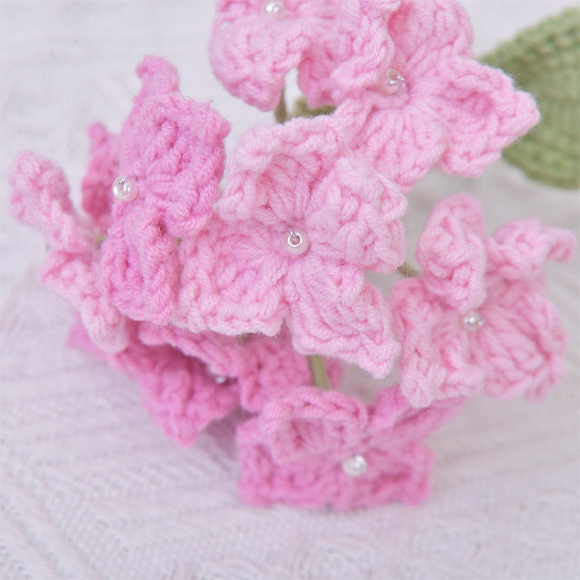 Handmade Knit Hydrangeas Flowers Crochet Bouquet