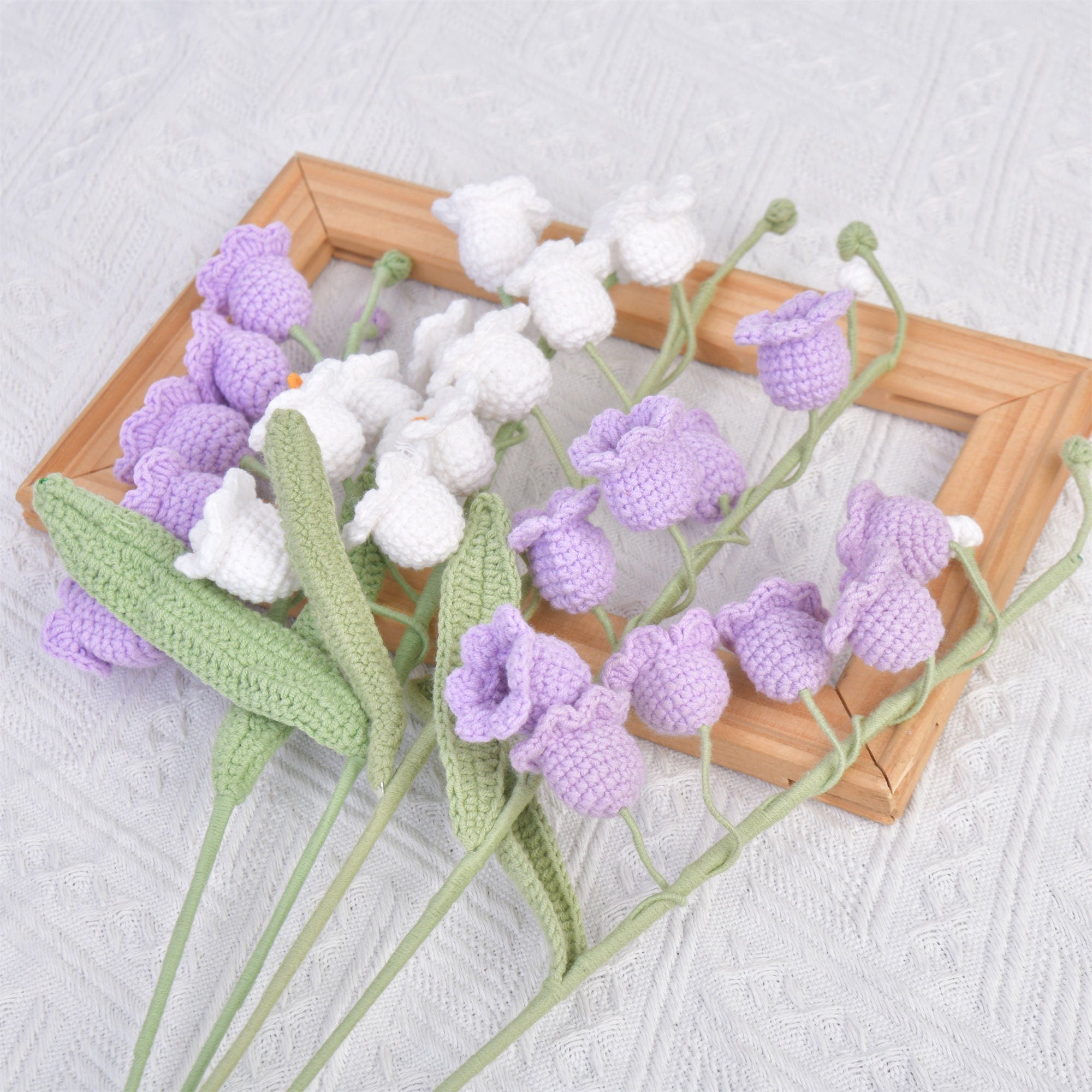 Handmade Knit Lily of the Valley Crochet Bouquet