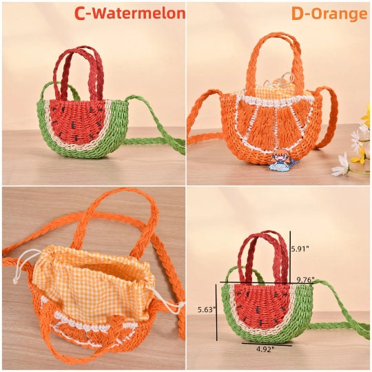 Half Moon Straw Tote Bag